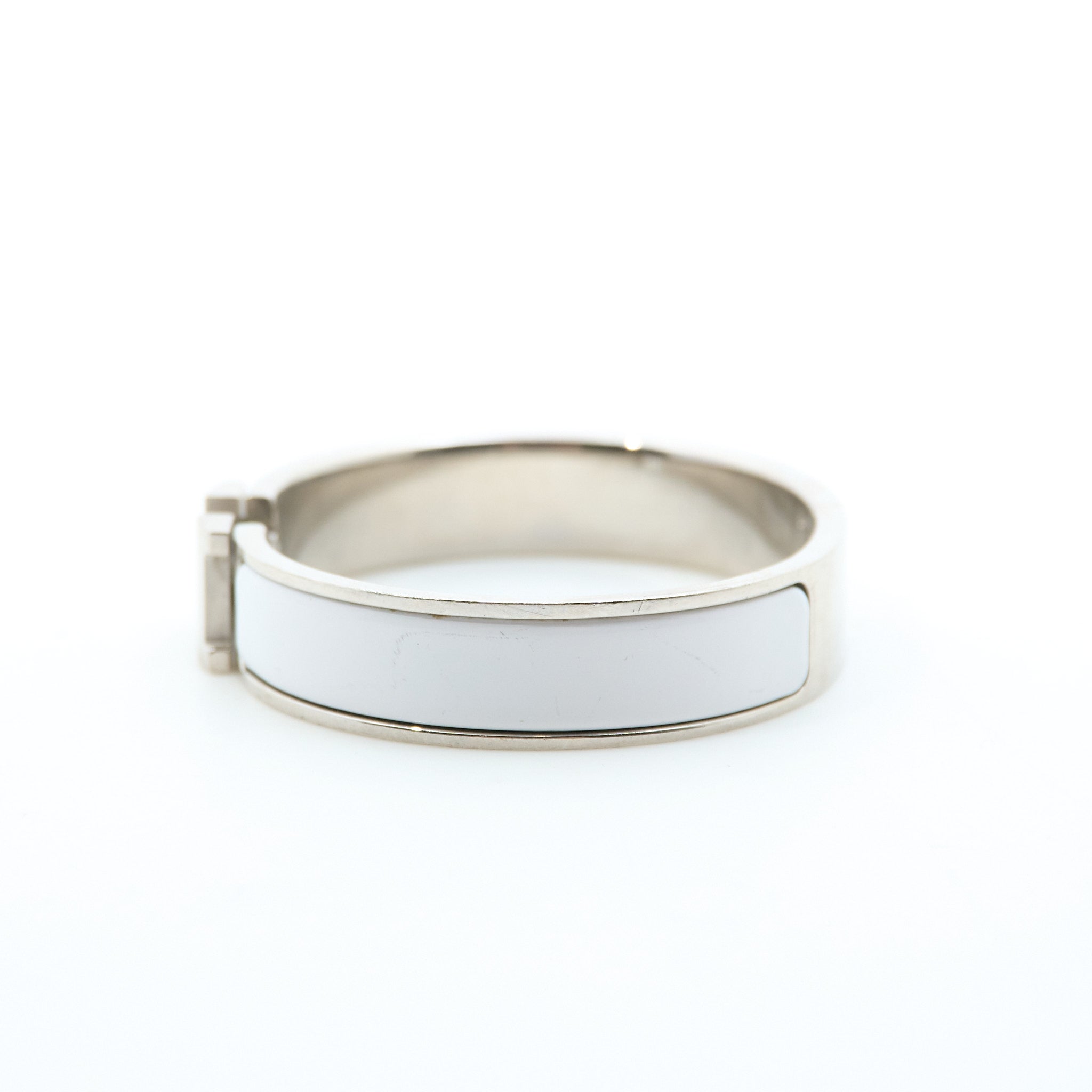 Hermes Clic H White Bracelet PM
