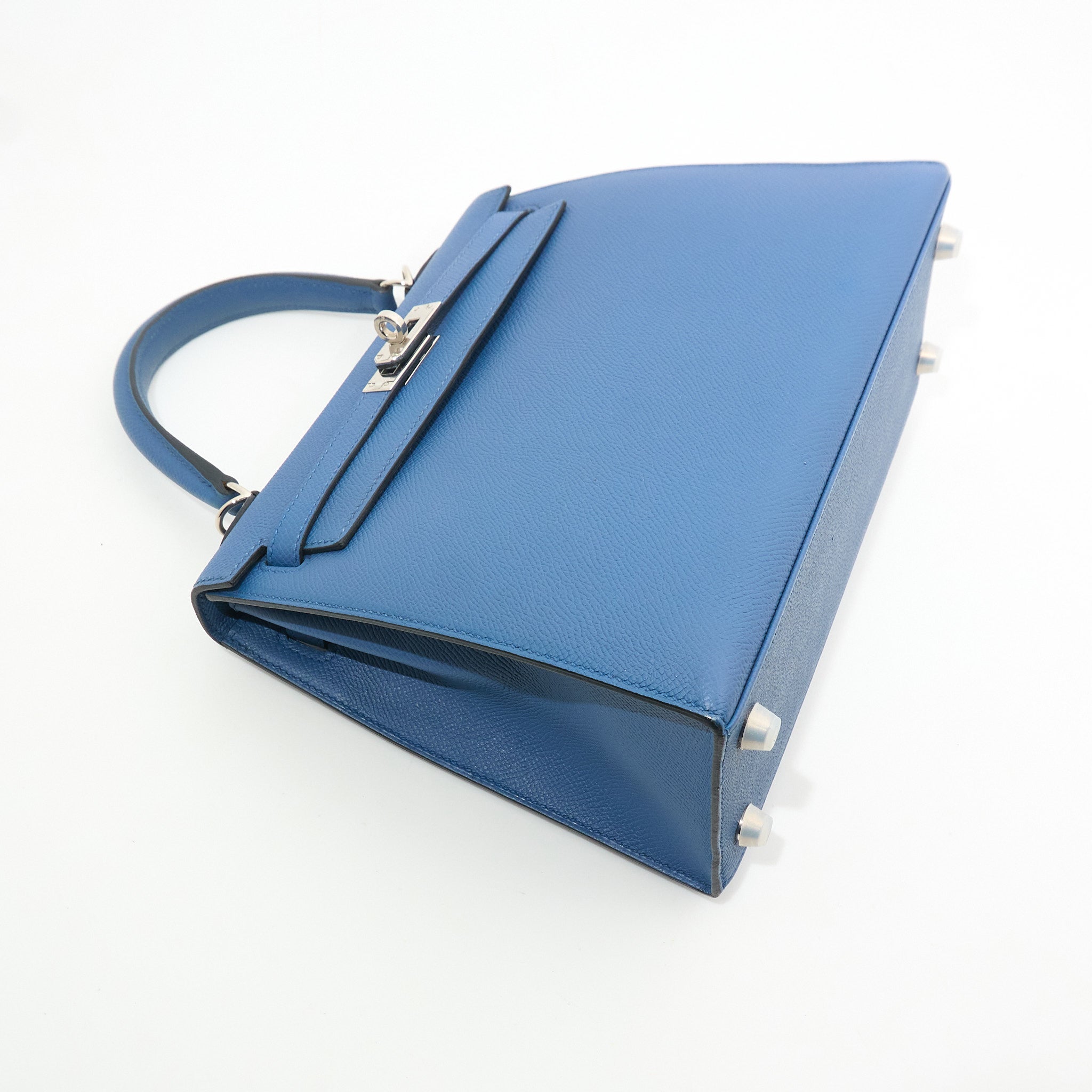 Hermes Kelly 25 Epsom S4 Deep Blue Kelly 25 Epsom leather PHW Stamp A