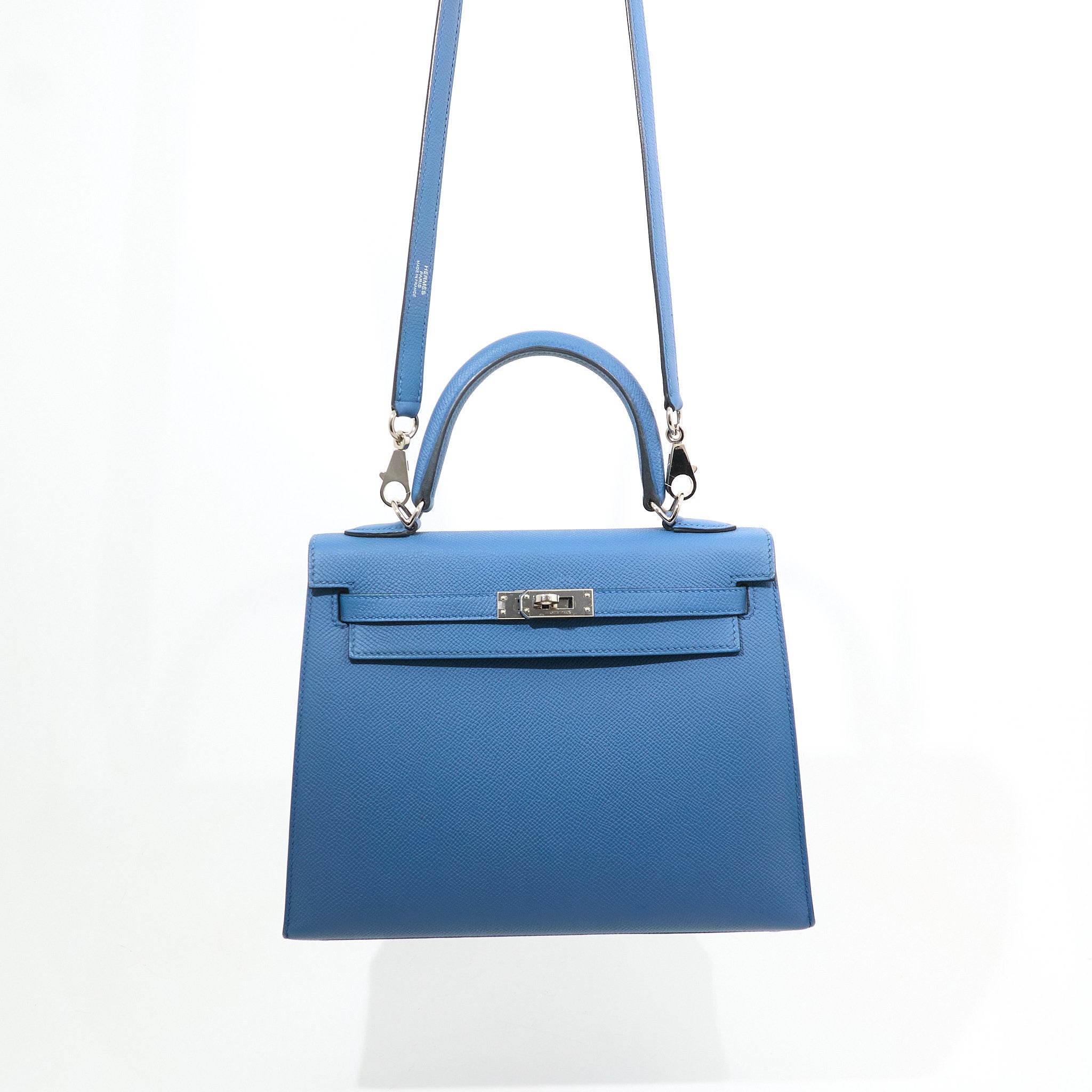 Hermes Kelly 25 Epsom S4 Deep Blue Kelly 25 Epsom leather PHW Stamp A