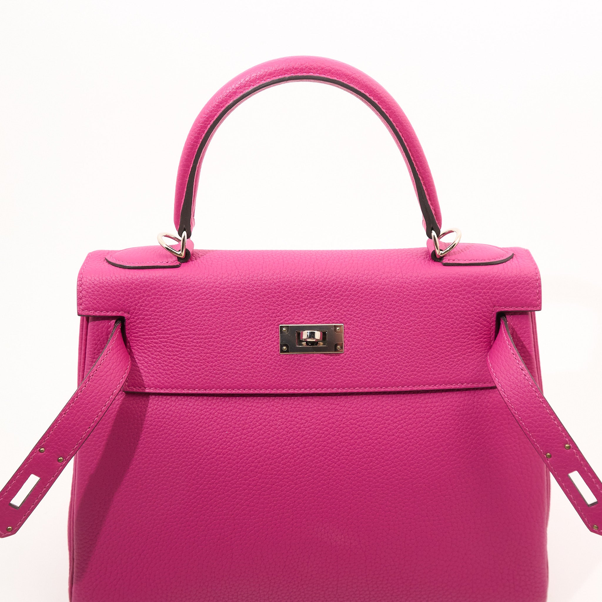 Hermès Kelly 28 Togo Rose Pourpre PHW Stamp C (2018)