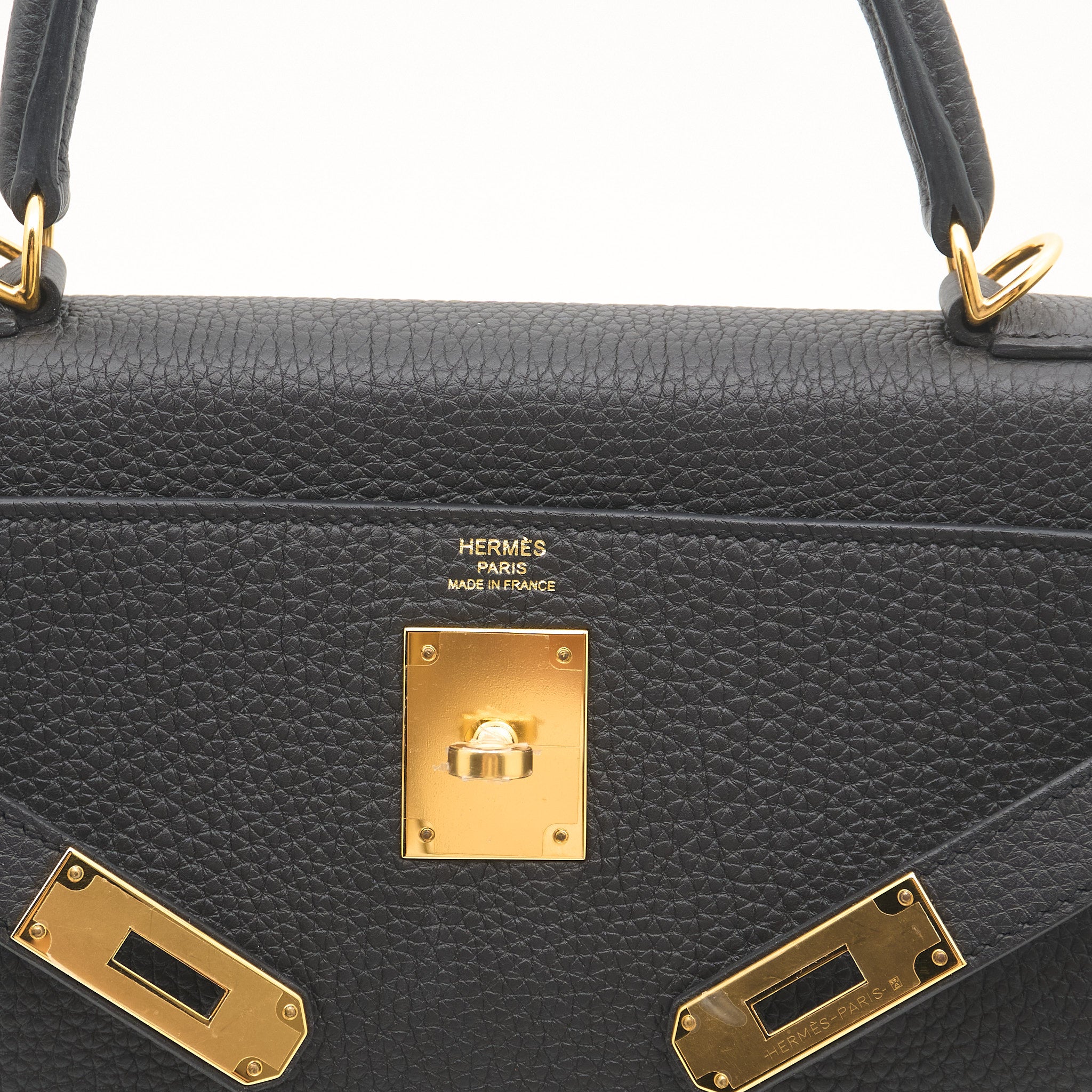 Hermes Kelly 28 Togo Noir GHW Stamp A (2017)