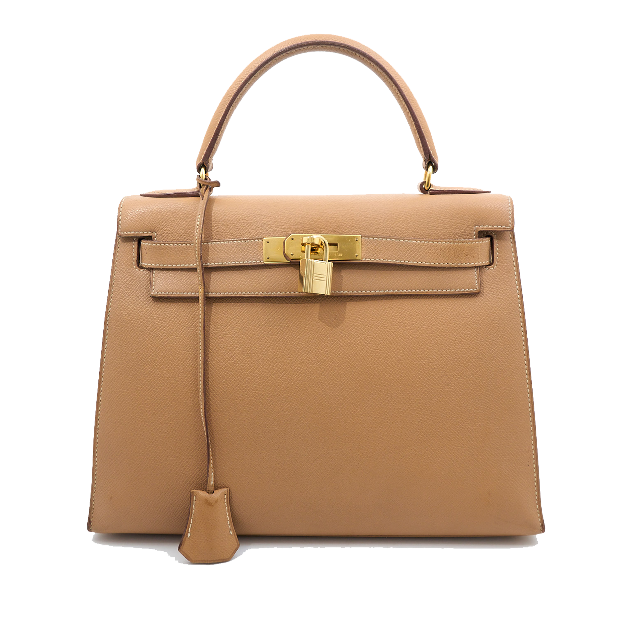 Hermes Kelly 28 Vintage Sesame Natural Courchevel GHW