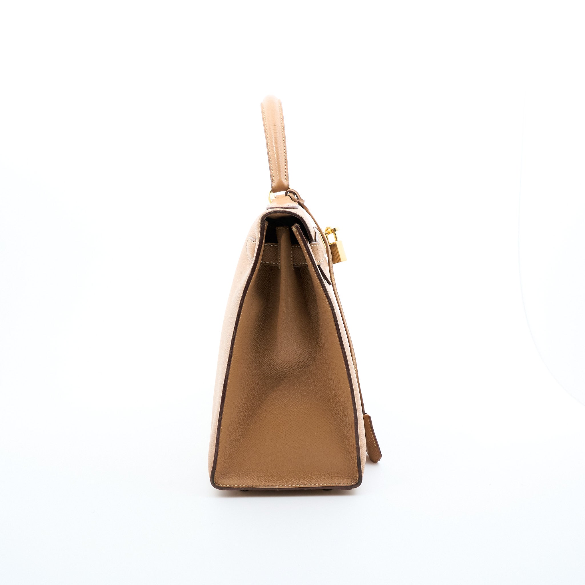 Hermes Kelly 28 Vintage Sesame Natural Courchevel GHW