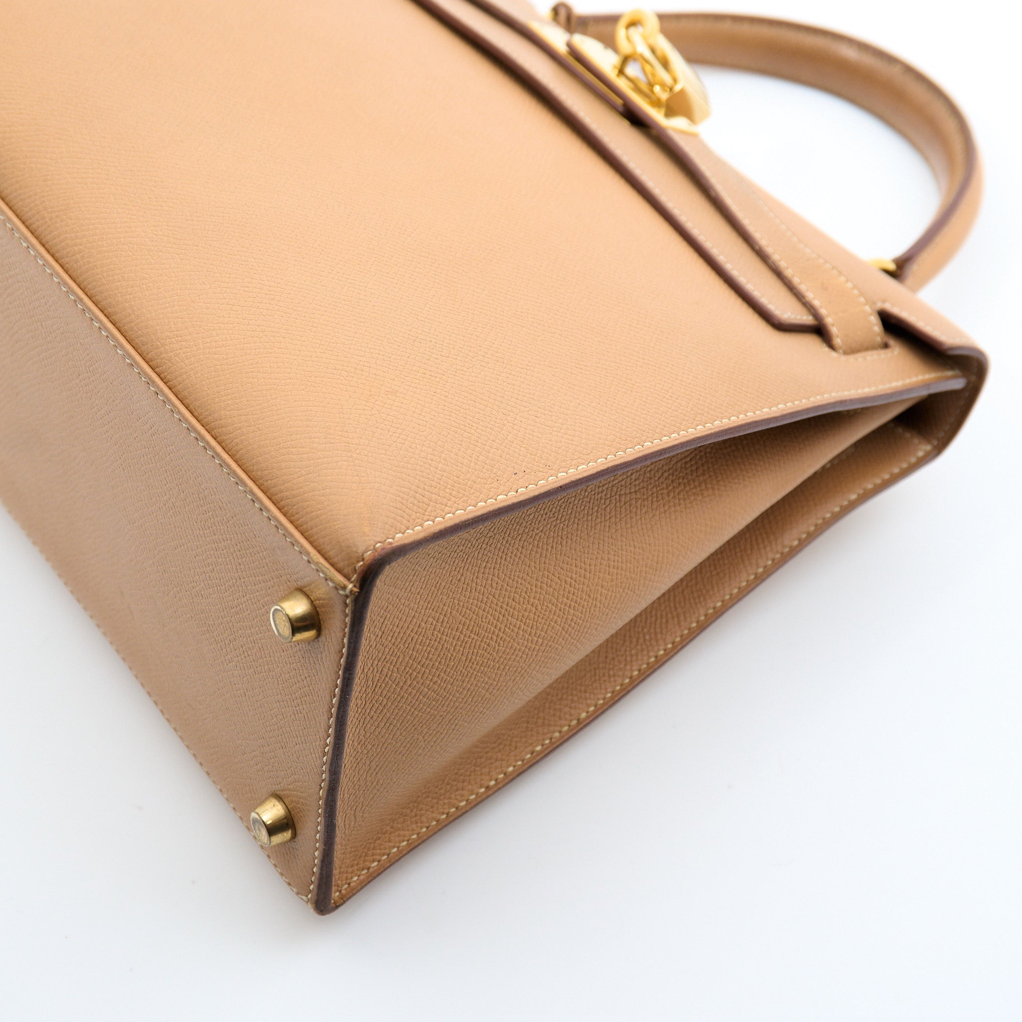 Hermes Kelly 28 Vintage Sesame Natural Courchevel GHW