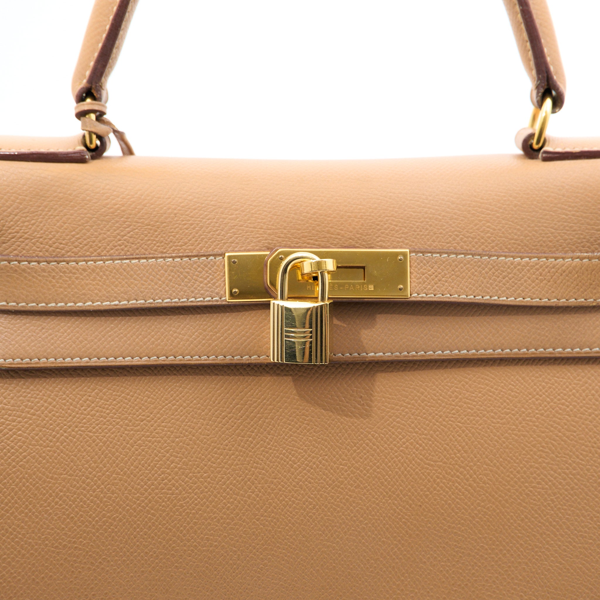 Hermes Kelly 28 Vintage Sesame Natural Courchevel GHW