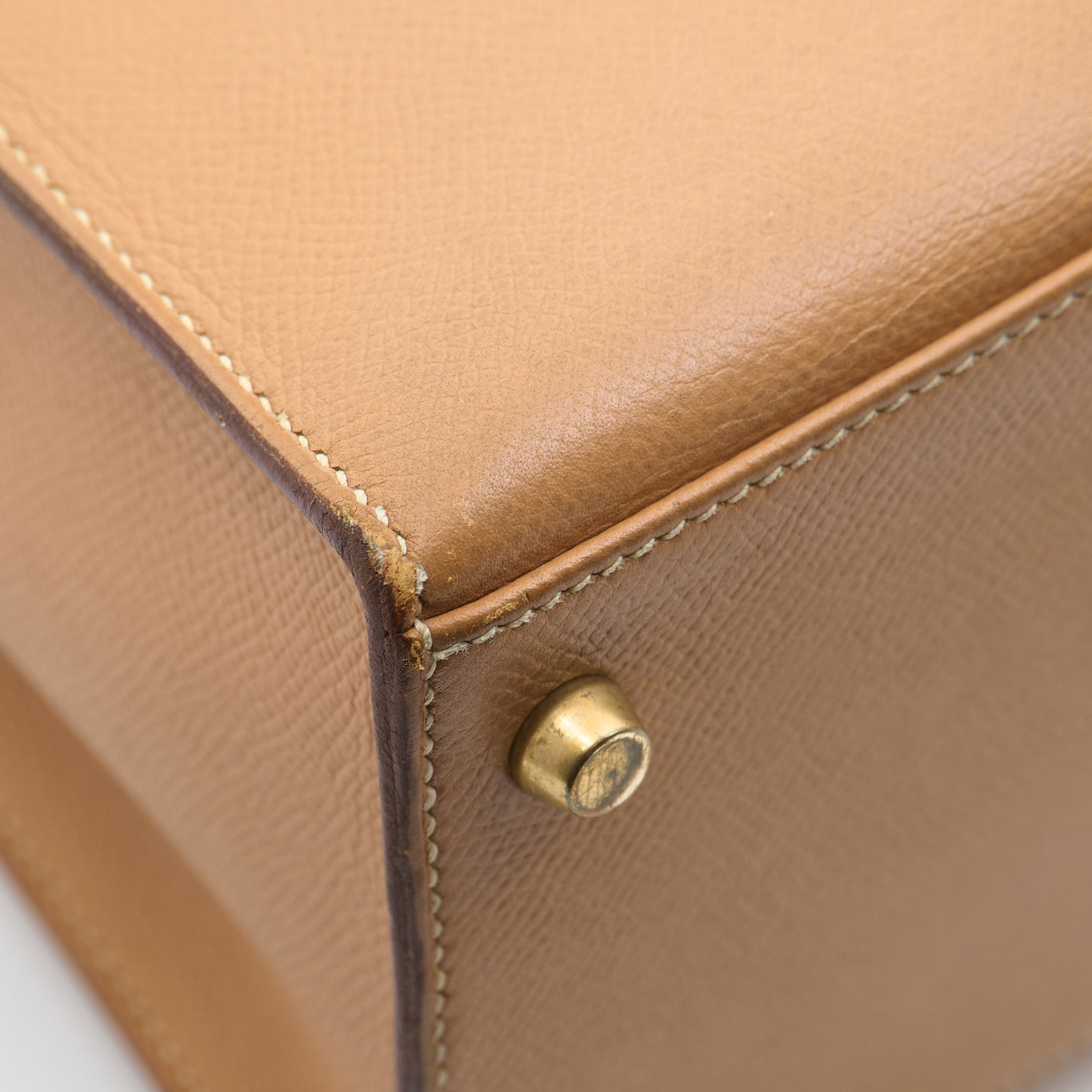 Hermes Kelly 28 Vintage Sesame Natural Courchevel GHW