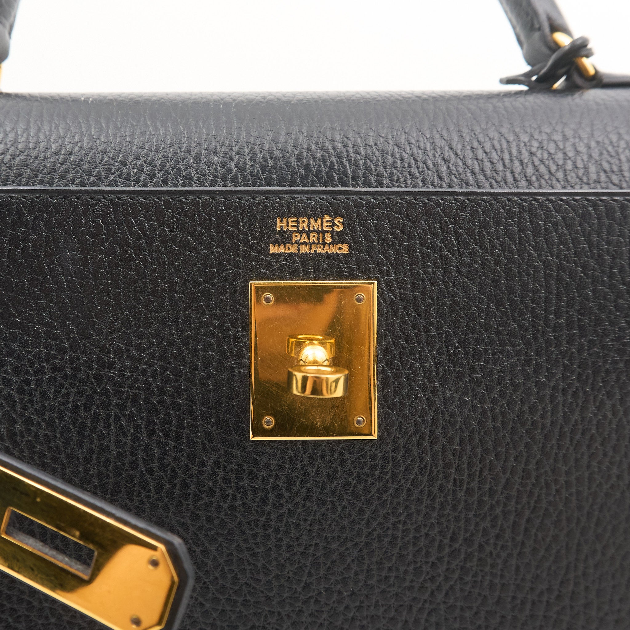 Hermes Kelly 32 Black GHW Circle Stamp Z (1996)
