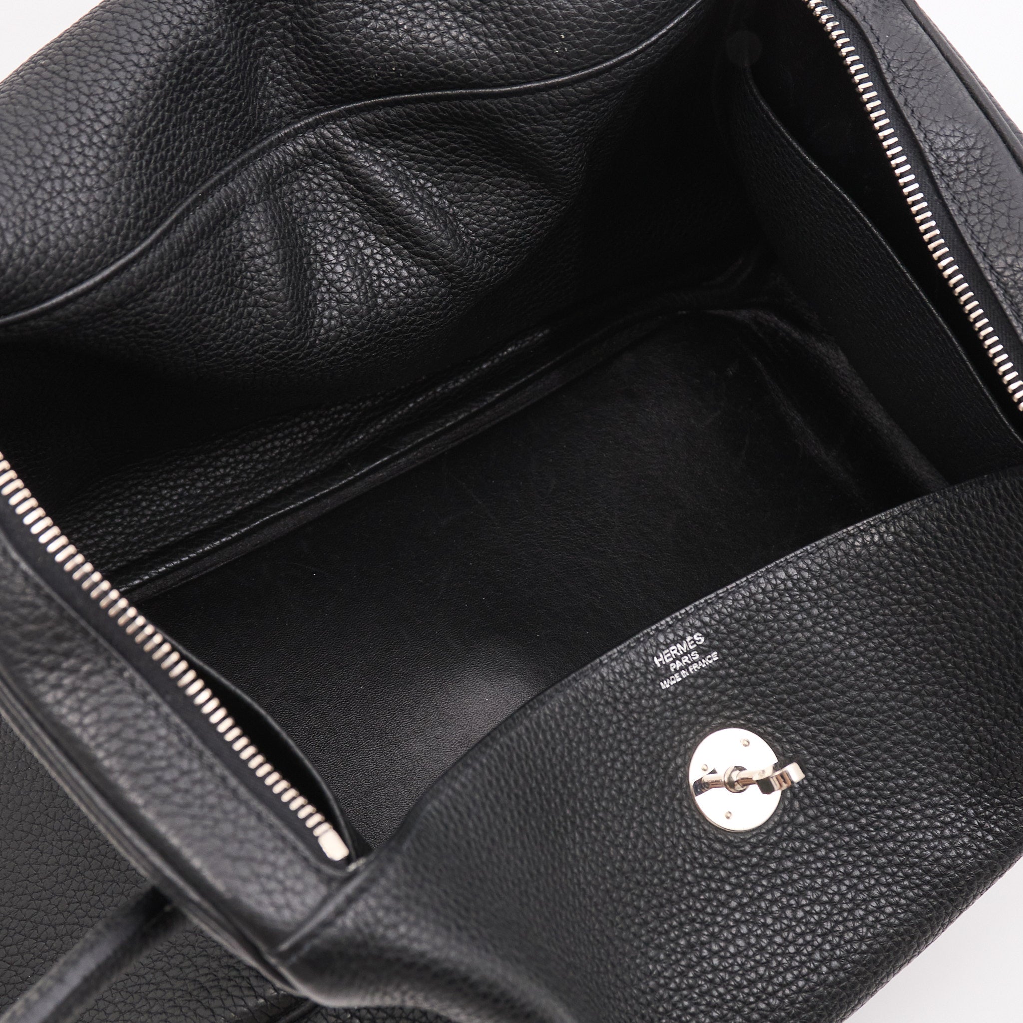 Hermes Lindy 32 Black Togo Bag