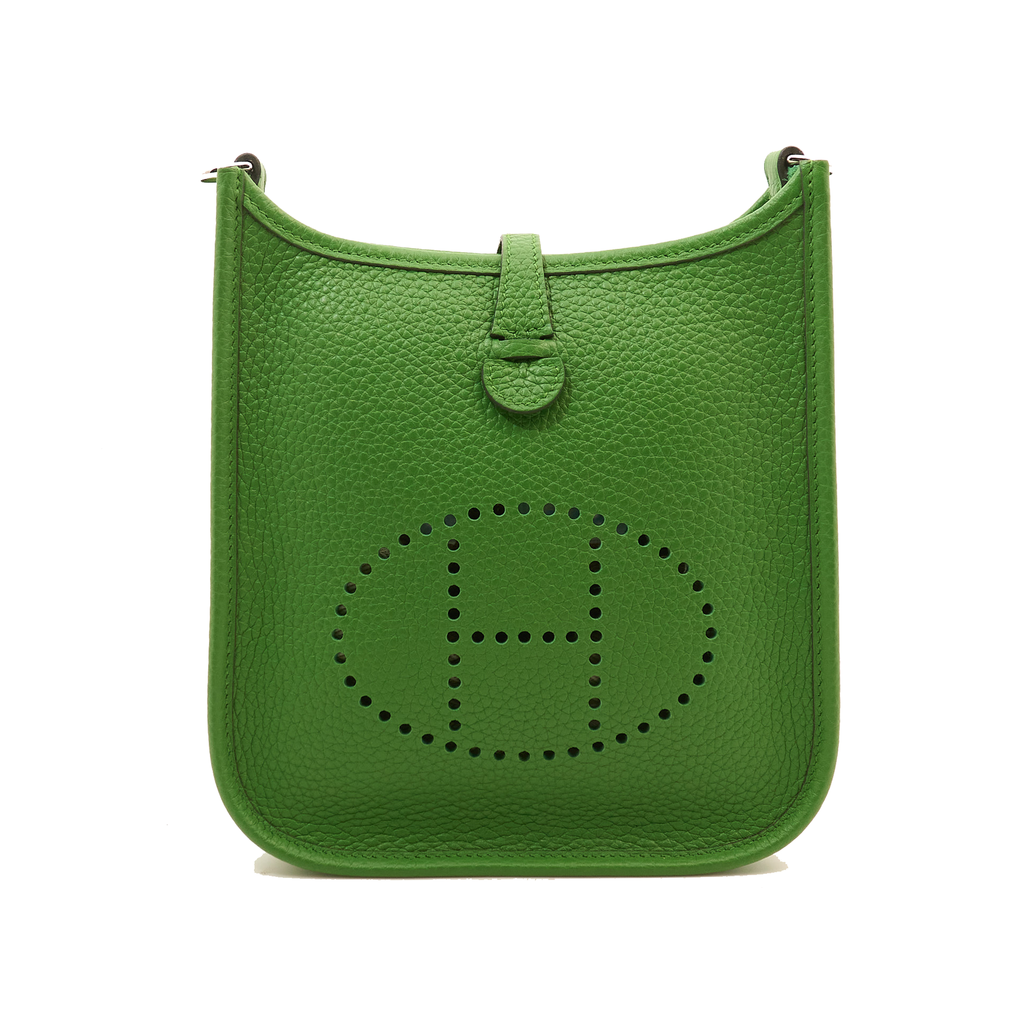 Hermes Mini Evelyne Clemence Vert Yucca PHW