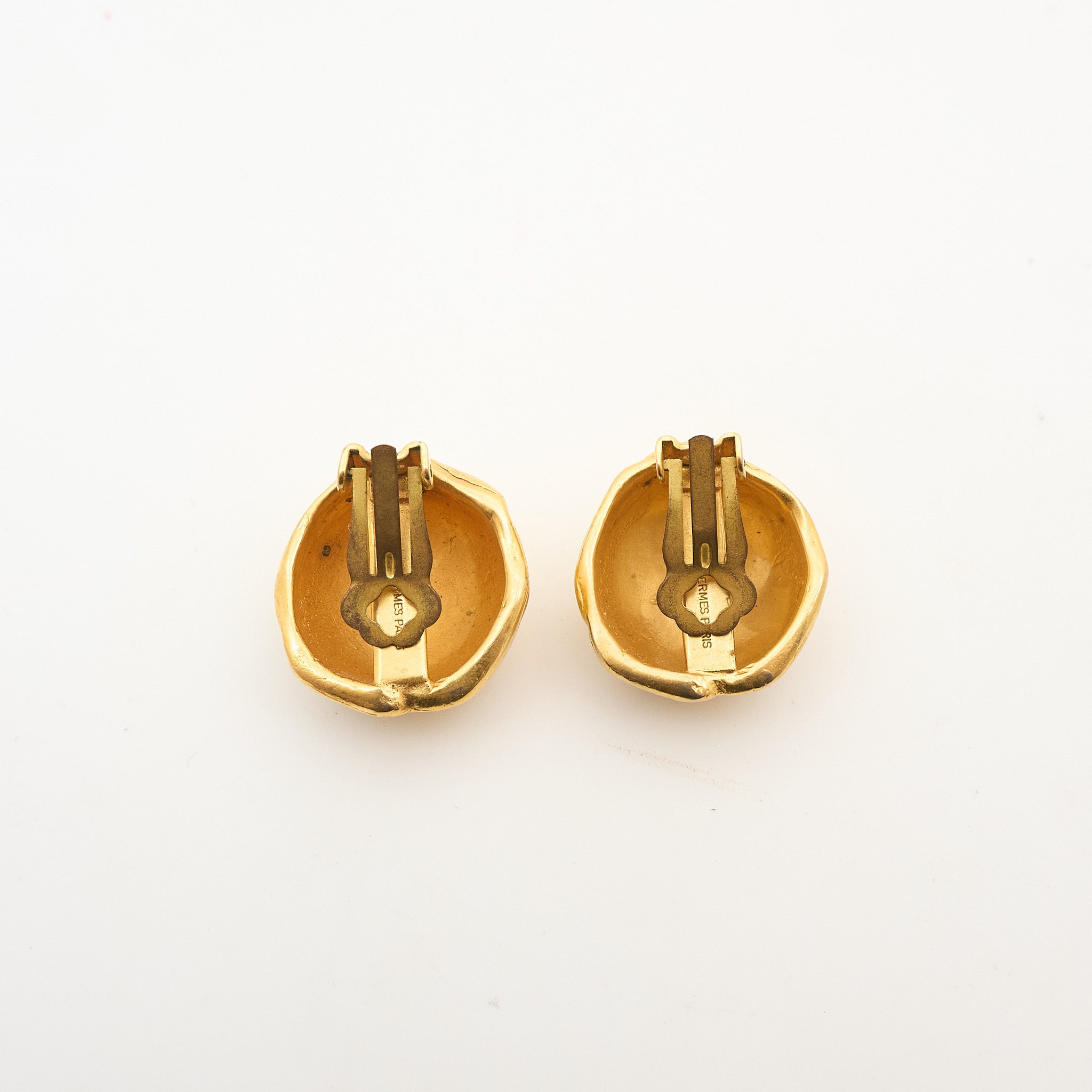 Hermes Vintage Gold Earrings