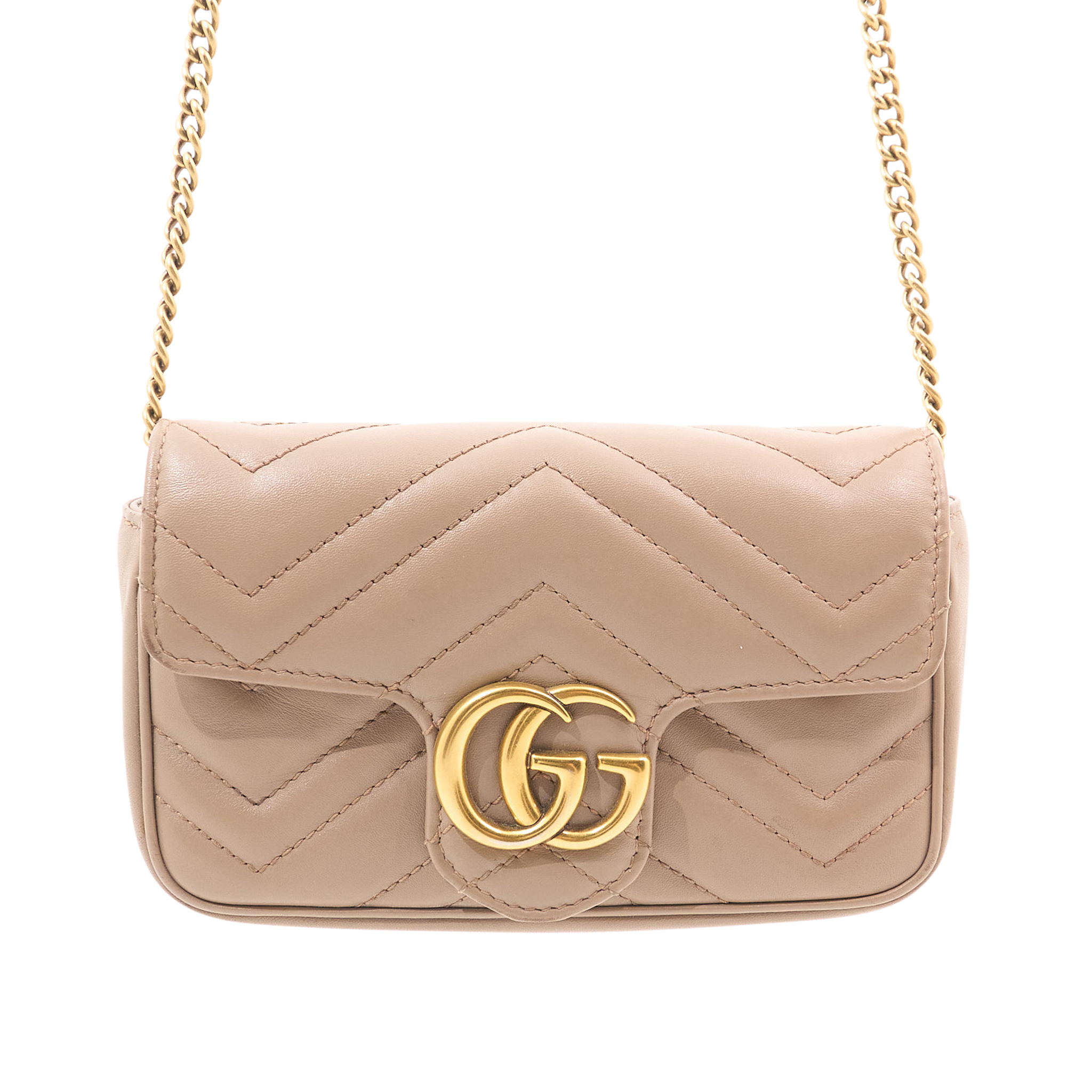 Gucci GG Marmont Matelasse Super Mini Dusty Pink Bag