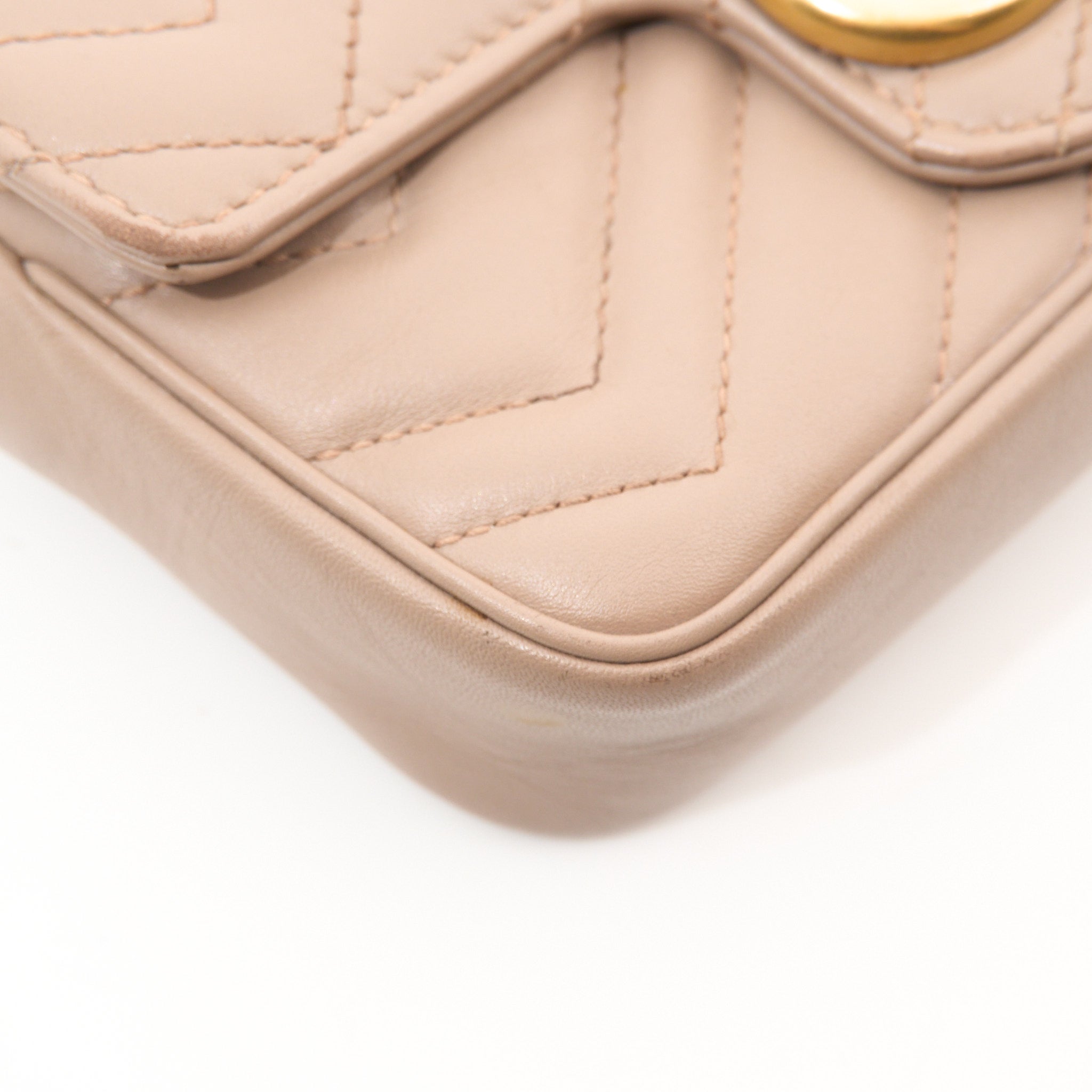 Gucci GG Marmont Matelasse Super Mini Dusty Pink Bag