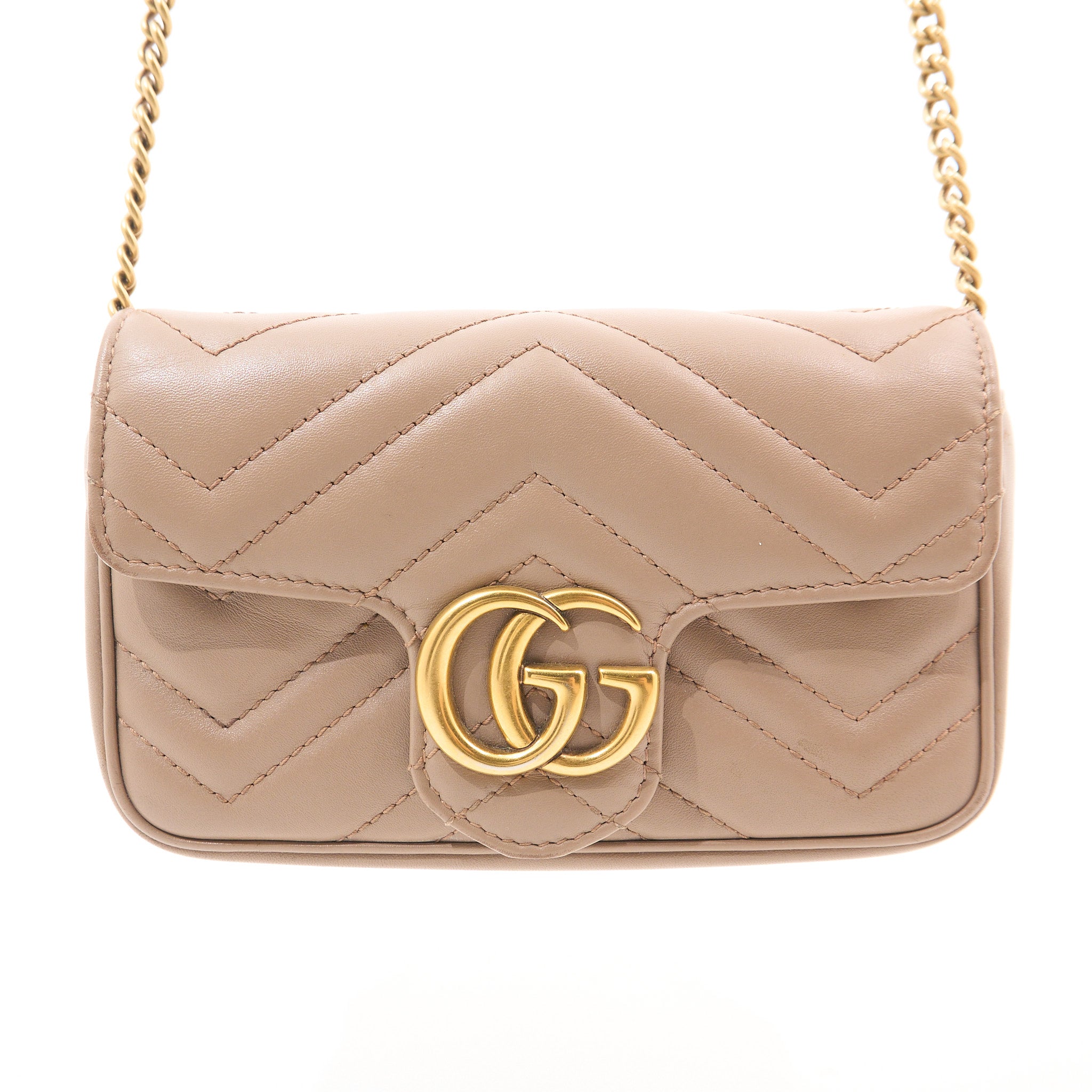 Gucci GG Marmont Matelasse Super Mini Dusty Pink Bag
