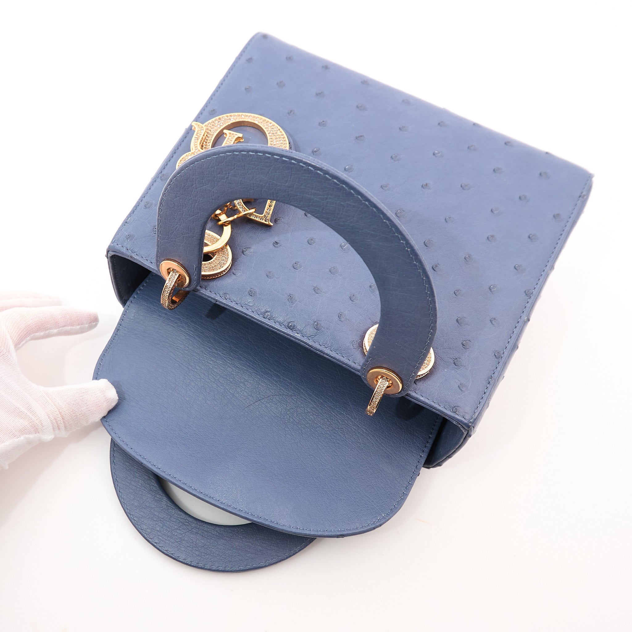 Christian Dior Lady Dior in Ostrich RHW