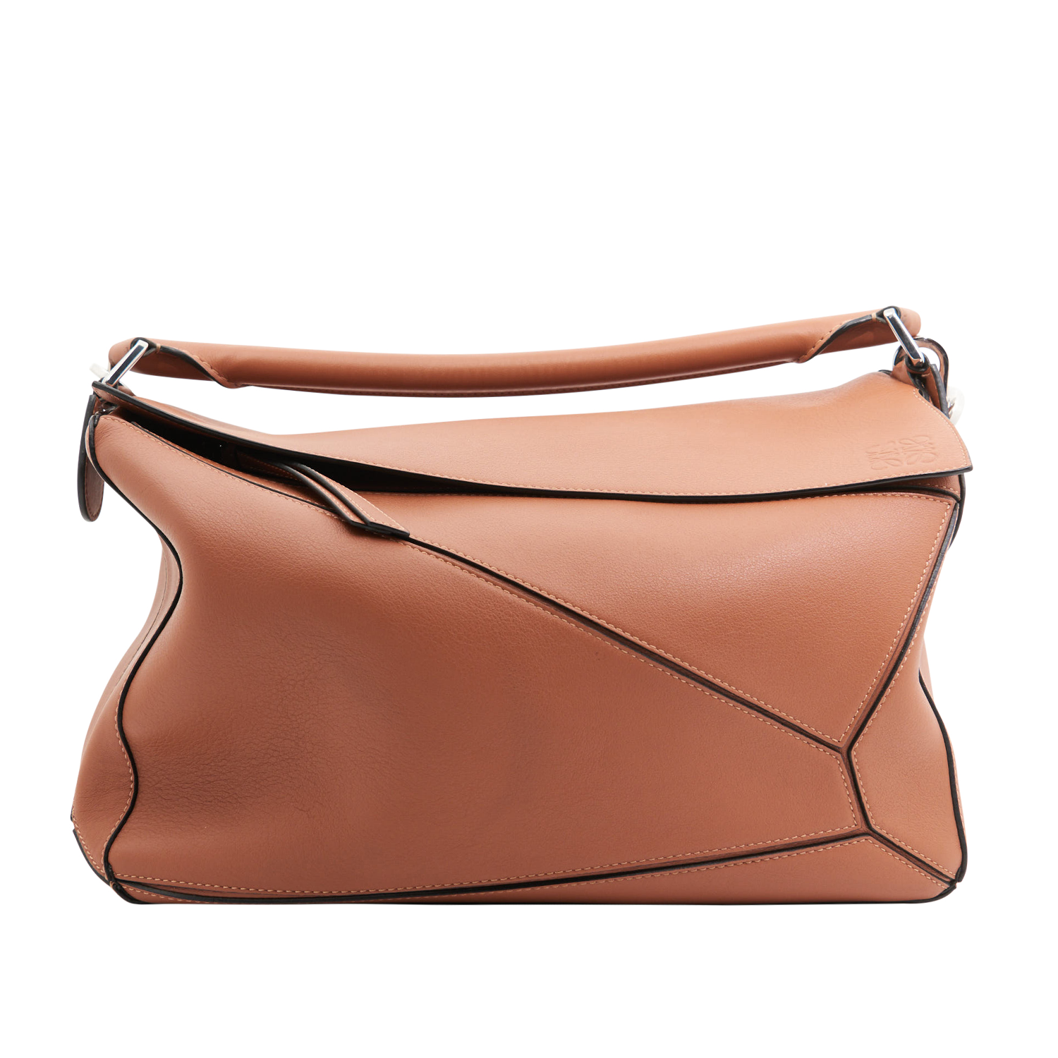 Loewe Large Leather Puzzle Bag in Tan