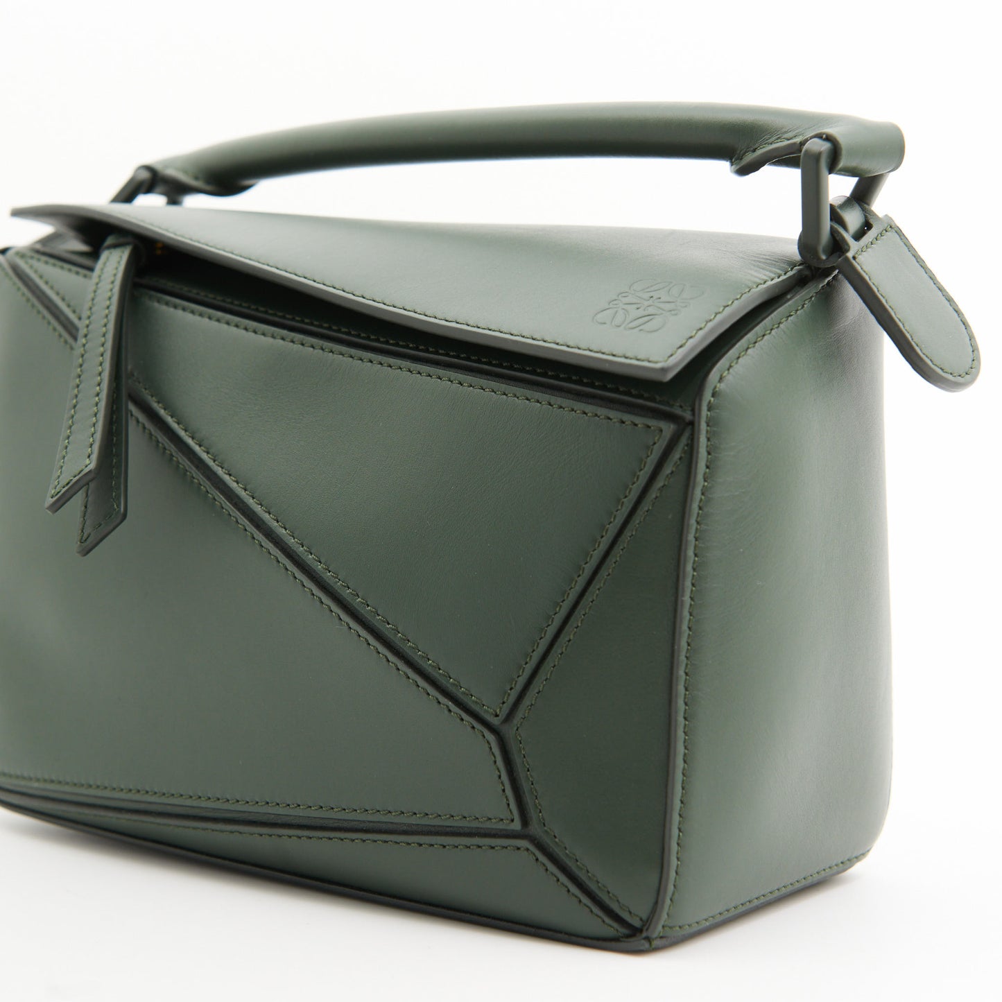 Loewe Leather Puzzle Flap in Green PHW