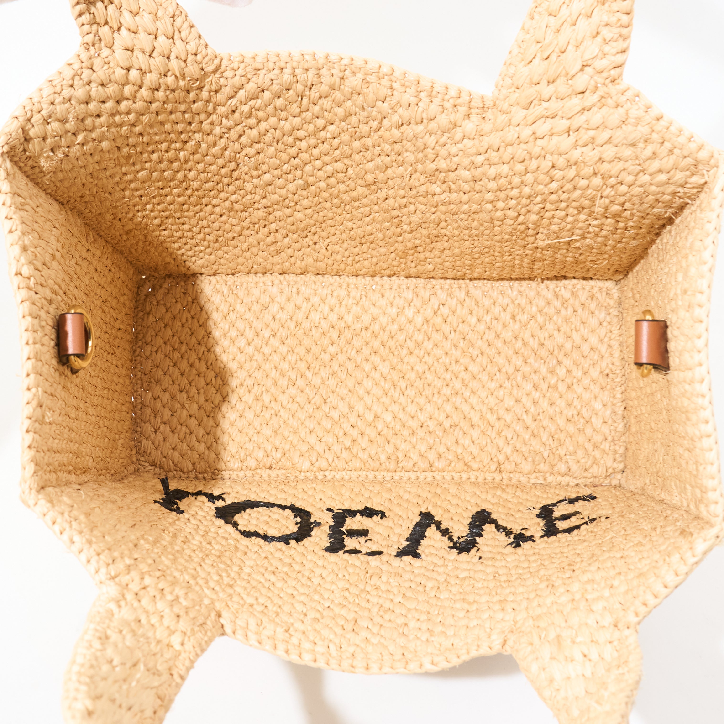 Loewe x Paula's Ibiza Logo Raffia Tote