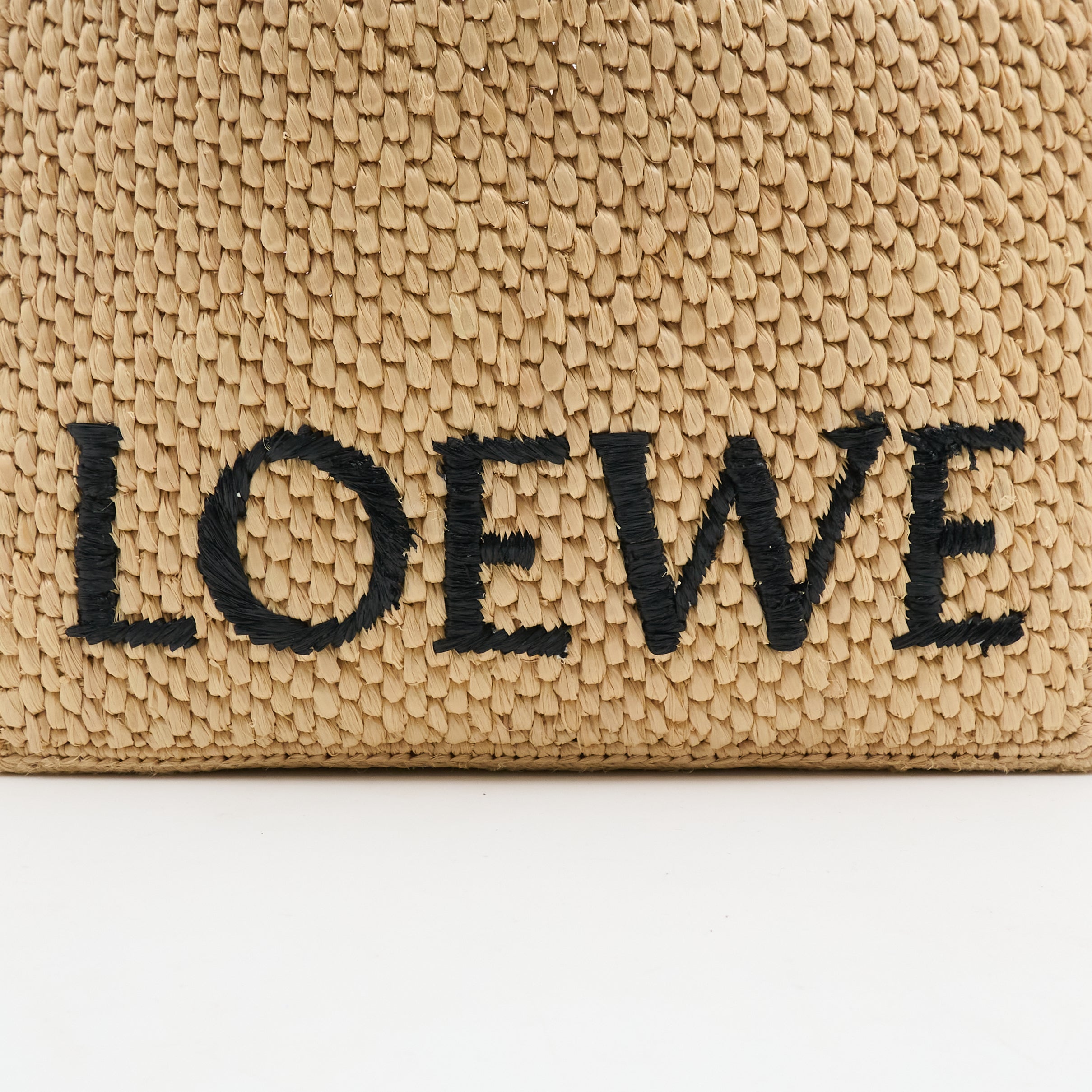Loewe x Paula's Ibiza Logo Raffia Tote