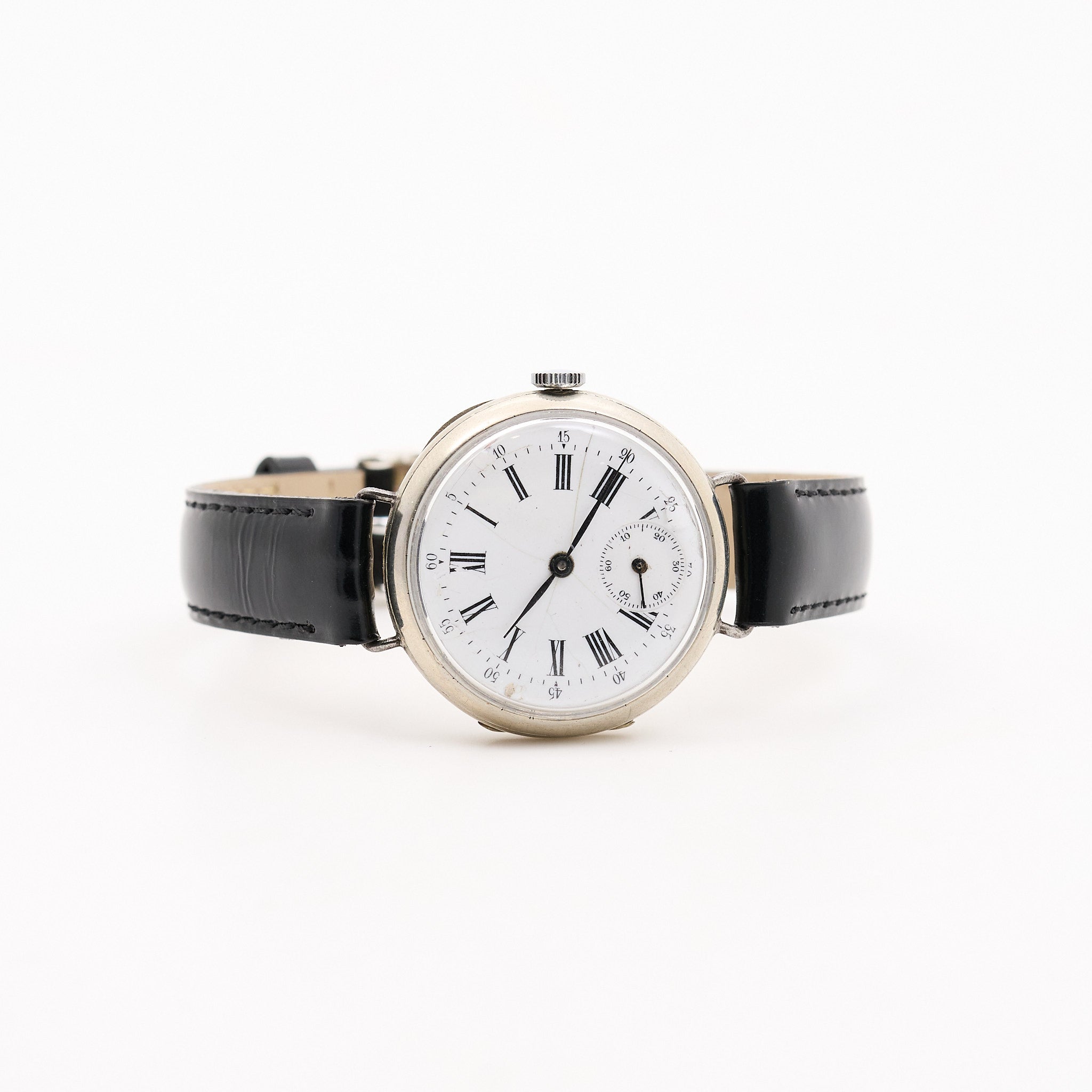 Vintage Longines Manual Wind Watch Roman Dial & Leather Strap
