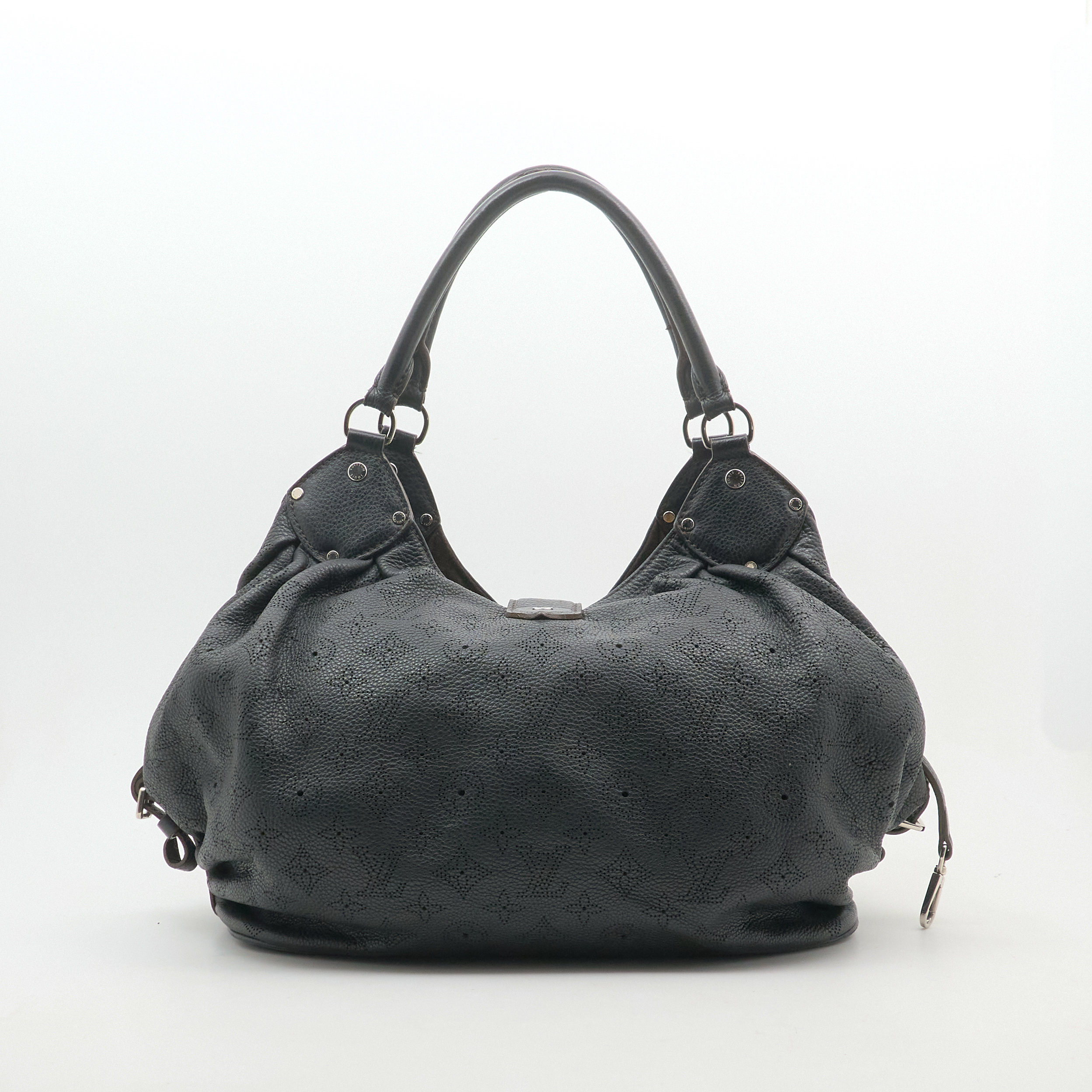 Louis Vuitton Black Mahina Hobo shoulder Bag