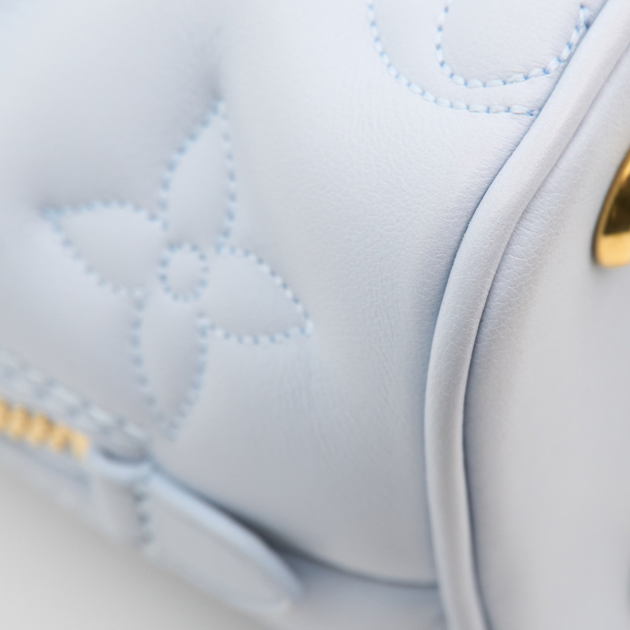 Louis Vuitton Calfskin Bubblegum Alma BB Ice Blue