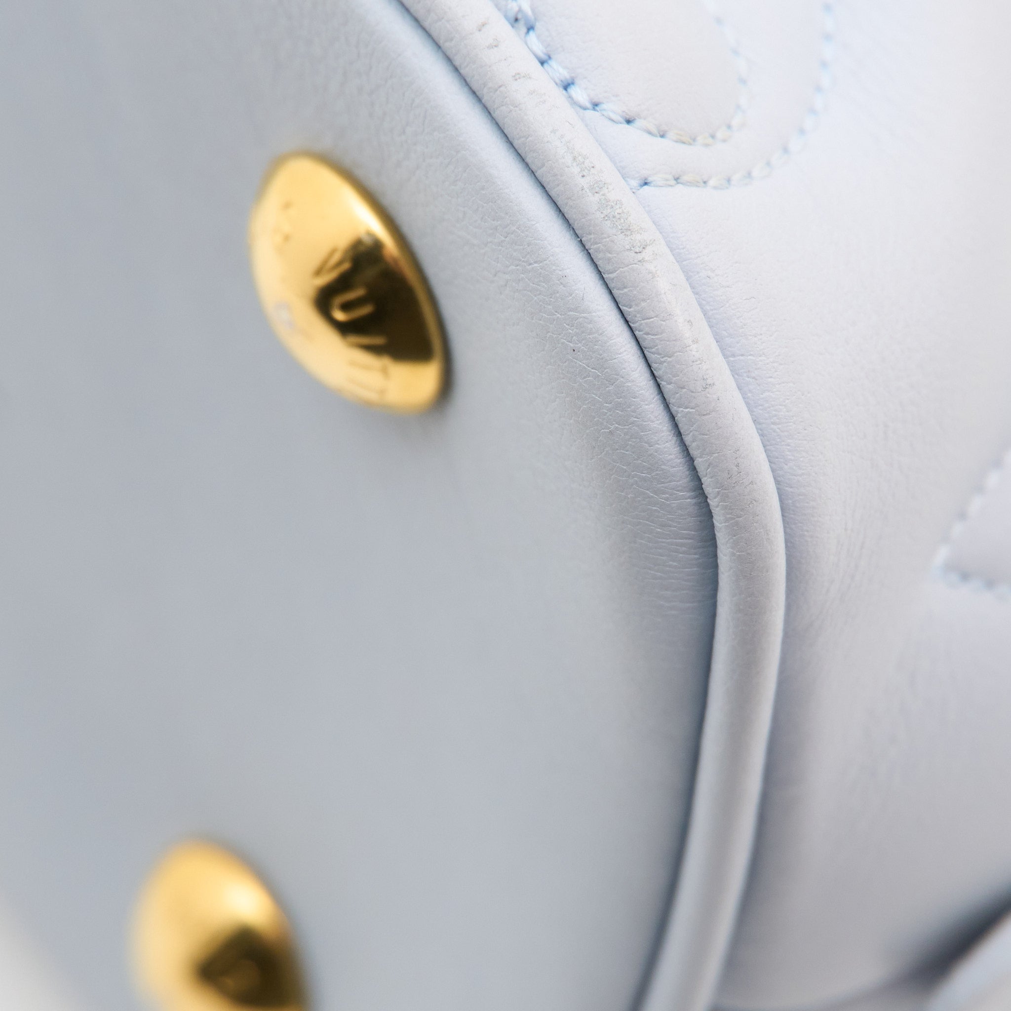 Louis Vuitton Calfskin Bubblegum Alma BB Ice Blue