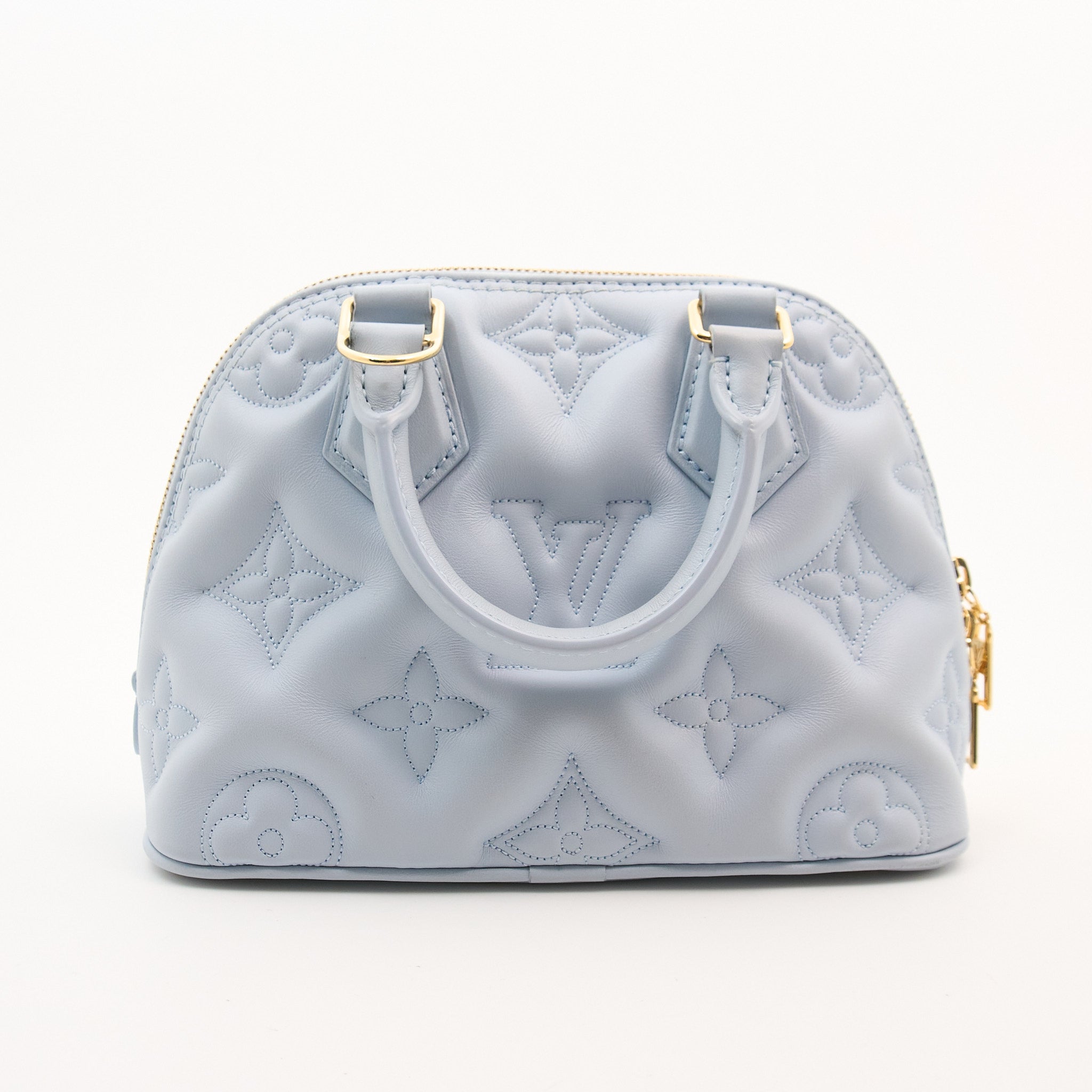 Louis Vuitton Calfskin Bubblegum Alma BB Ice Blue