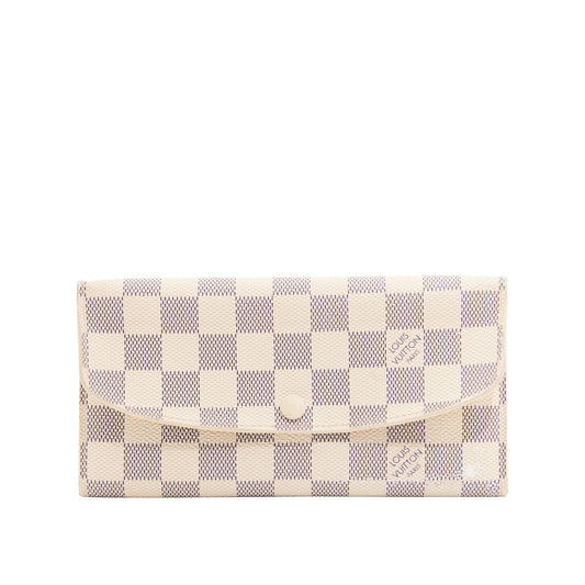 Louis Vuitton Canvas Flap Wallet in Damier Azur