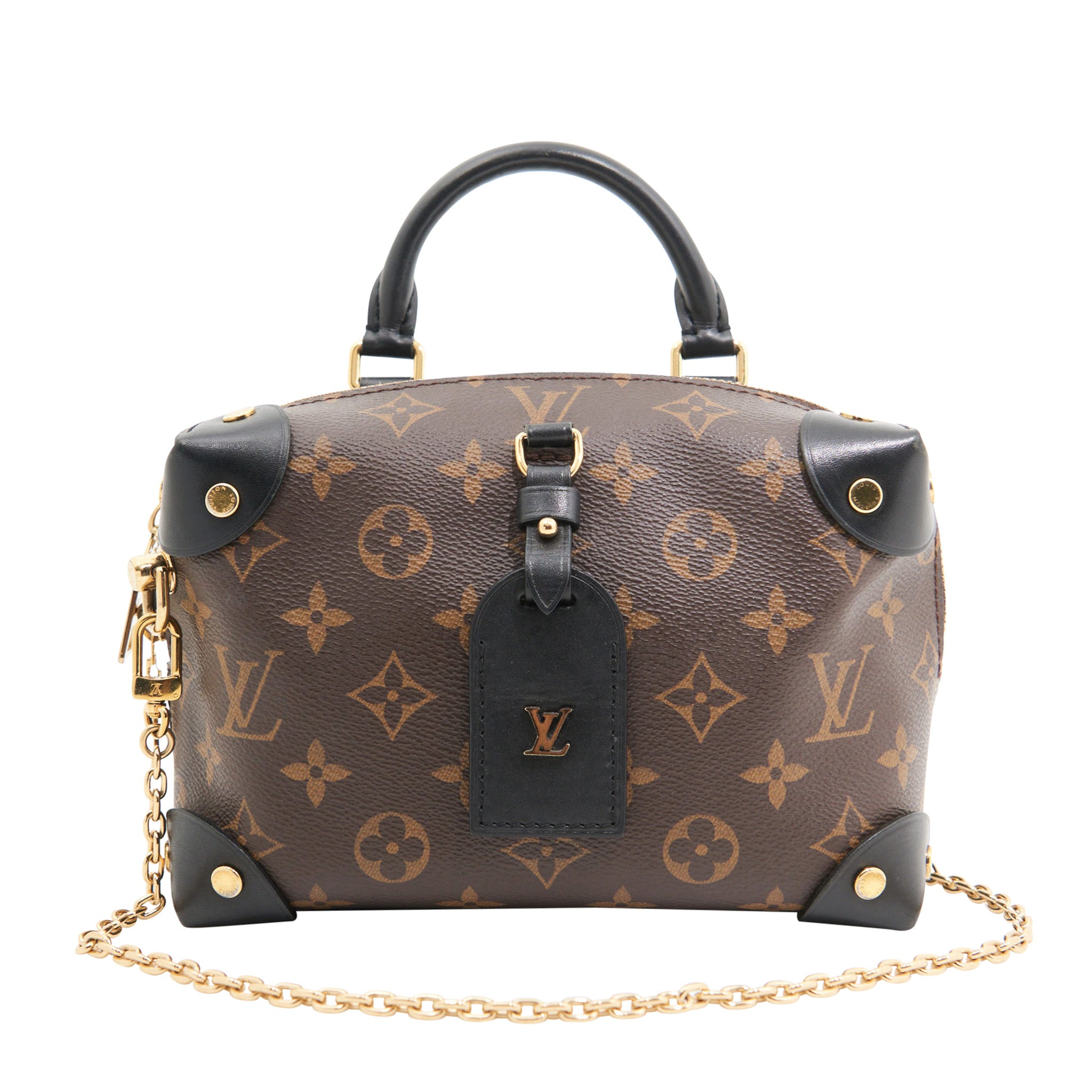 Louis Vuitton Canvas Petite Malle Souple in Brown Canvas GHW
