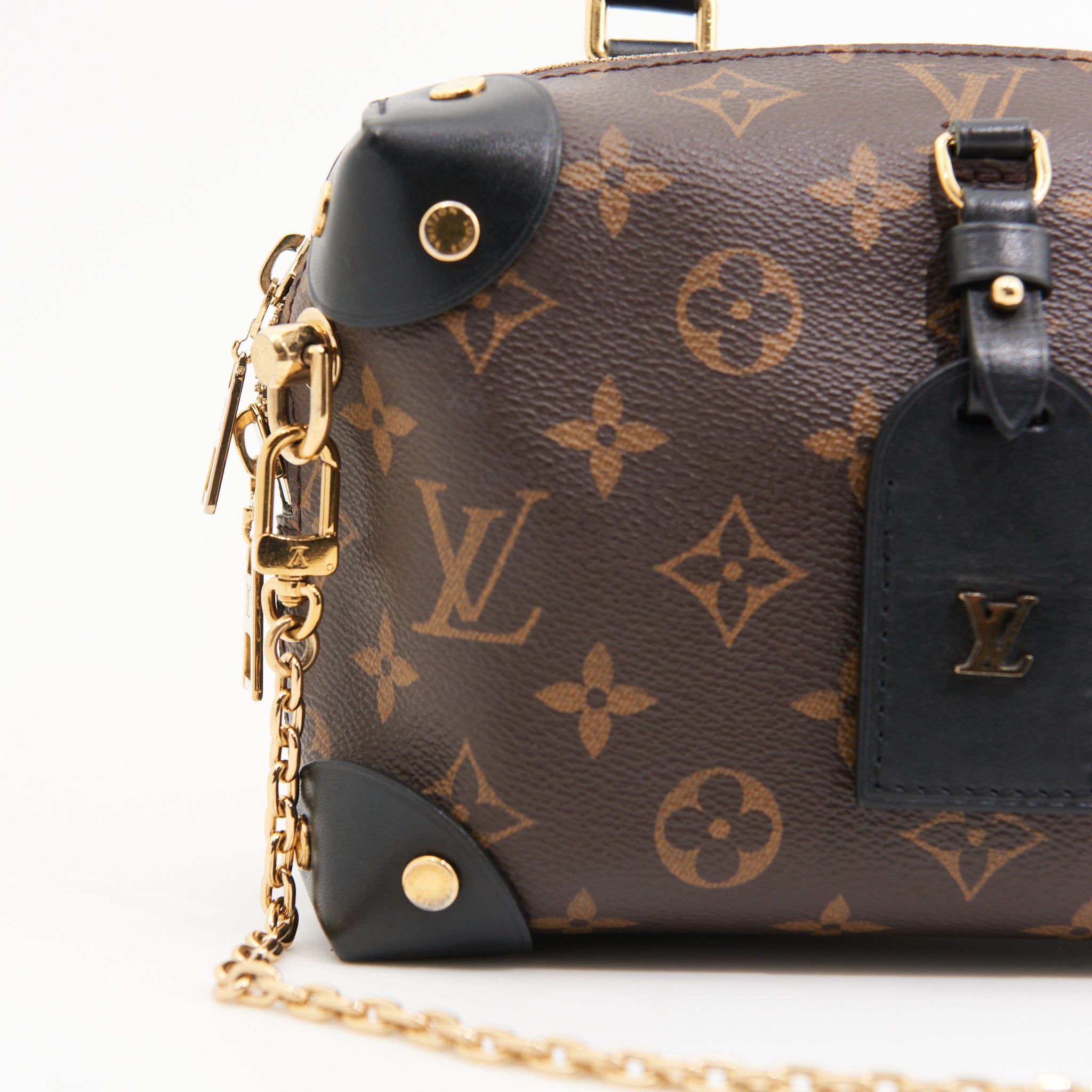 Louis Vuitton Canvas Petite Malle Souple in Brown Canvas GHW