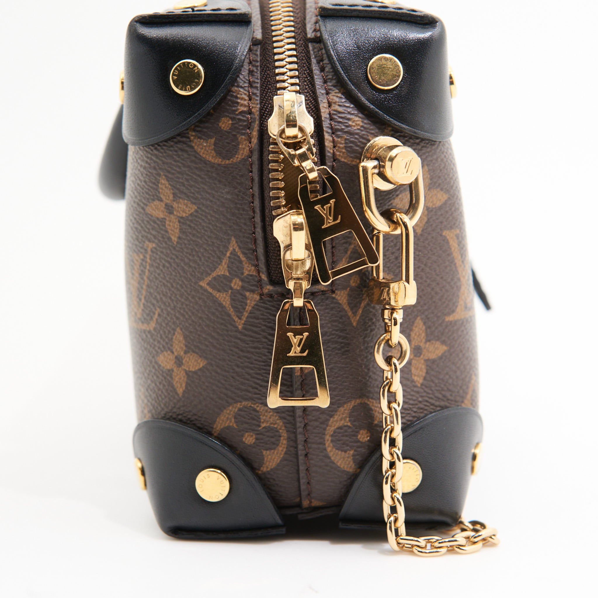 Louis Vuitton Canvas Petite Malle Souple in Brown Canvas GHW