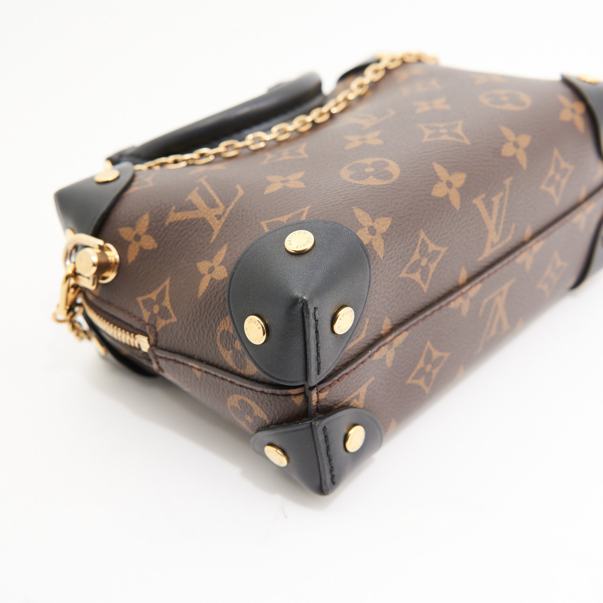 Louis Vuitton Canvas Petite Malle Souple in Brown Canvas GHW