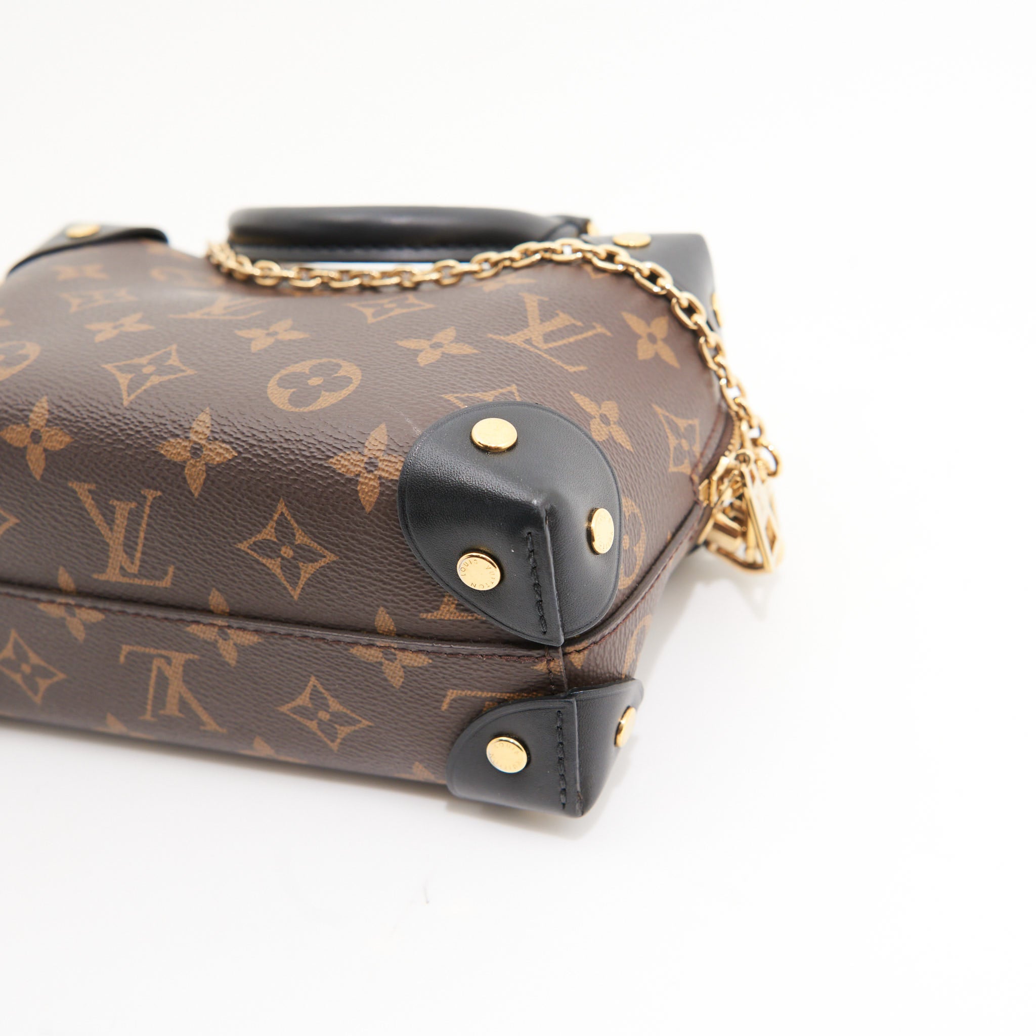 Louis Vuitton Canvas Petite Malle Souple in Brown Canvas GHW