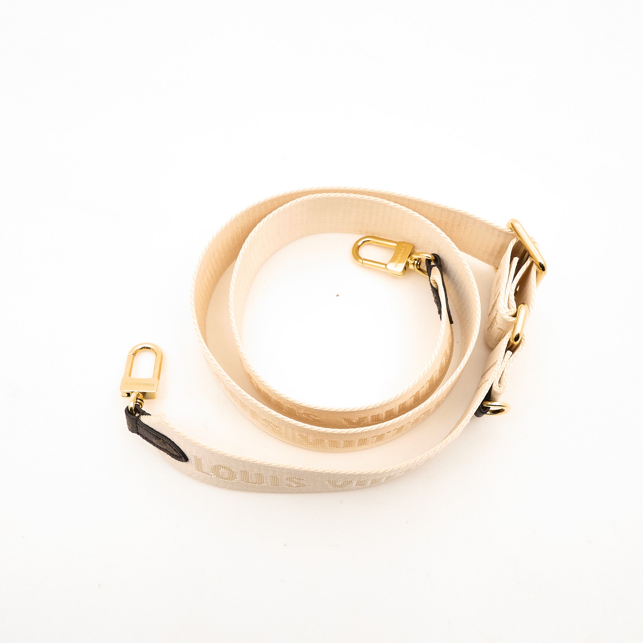 Louis Vuitton Adjustable Beige Canvas Strap
