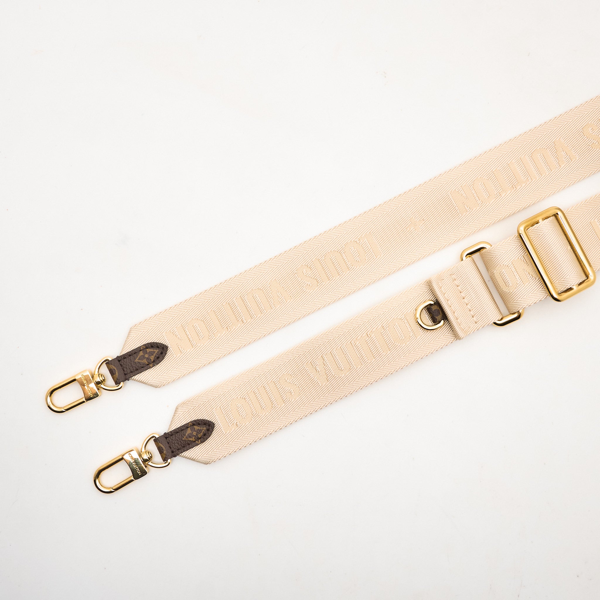 Louis Vuitton Adjustable Beige Canvas Strap