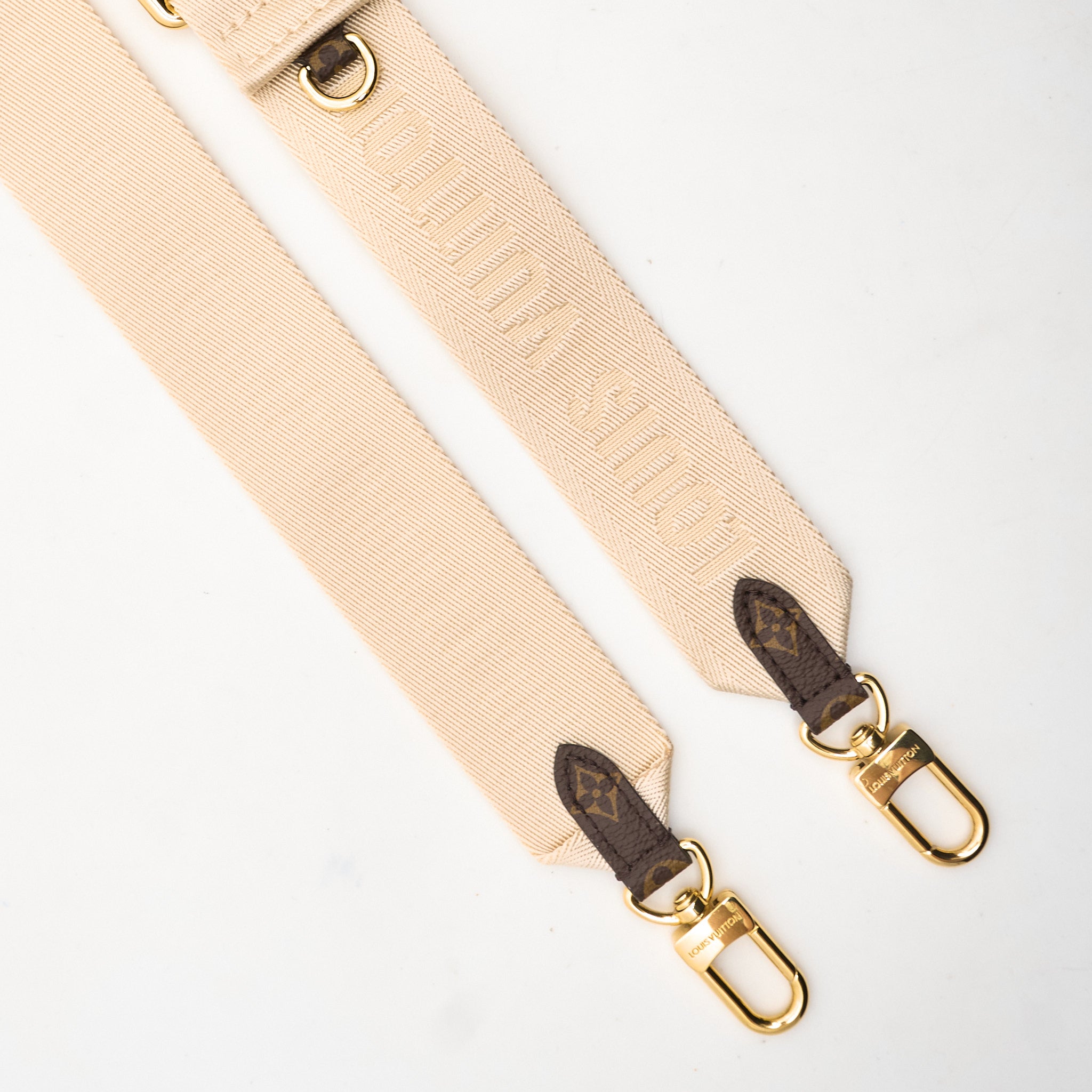 Louis Vuitton Adjustable Beige Canvas Strap