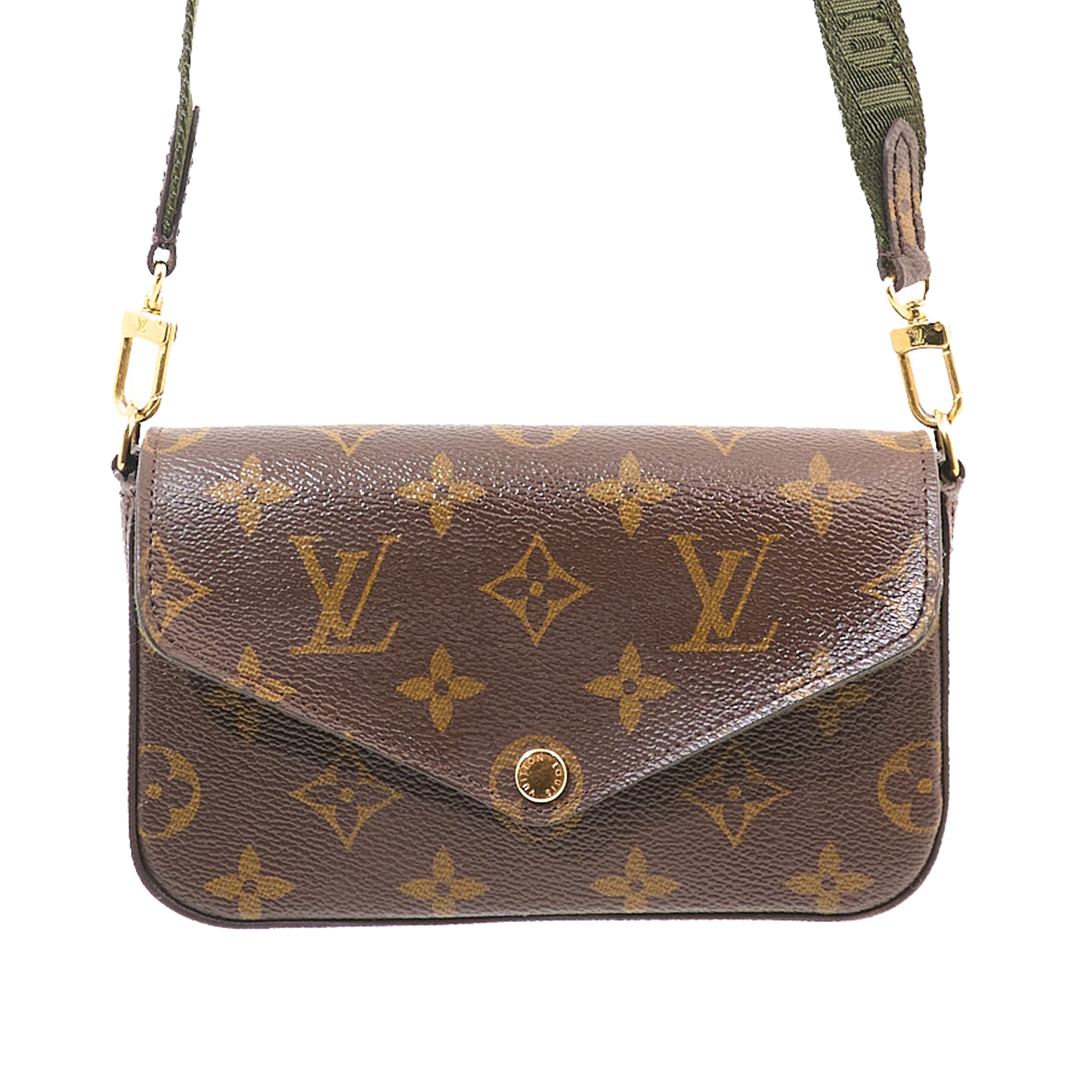 Louis Vuitton Felicie Strap & Go Pochette Monogram Canvas Shoulder Bag