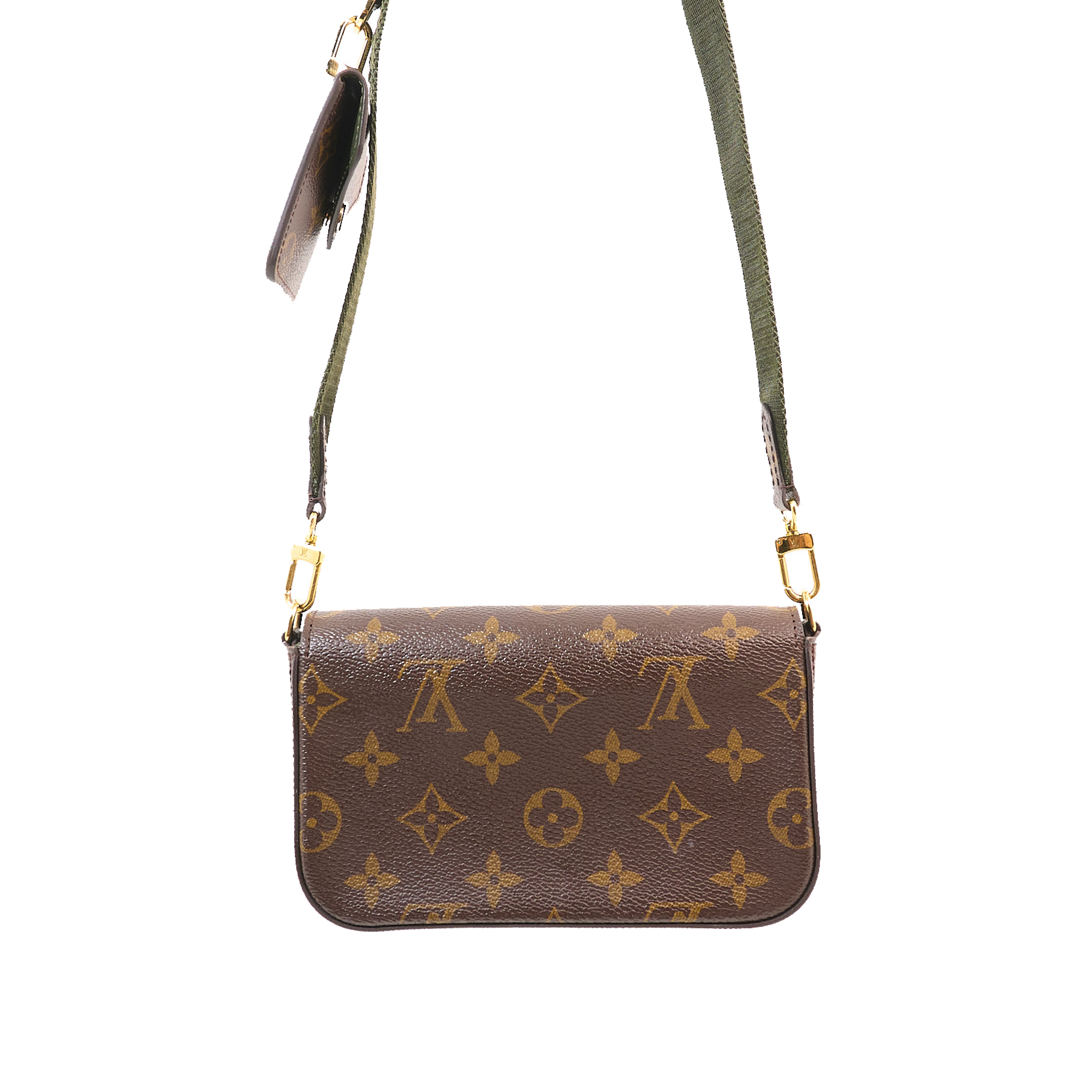 Louis Vuitton Felicie Strap & Go Pochette Monogram Canvas Shoulder Bag