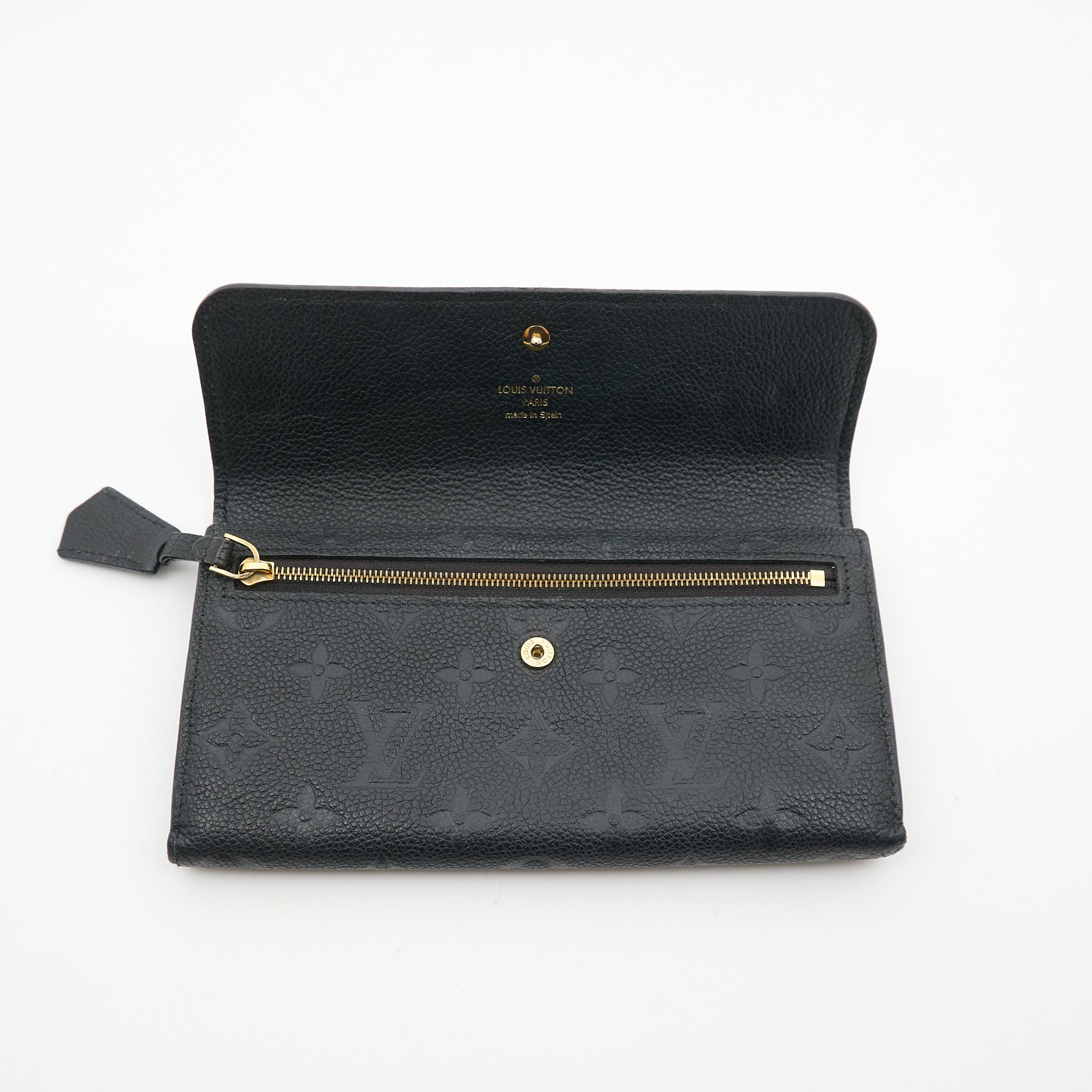 Louis Vuitton Monogram Flap Wallet in Black Empreinte Leather