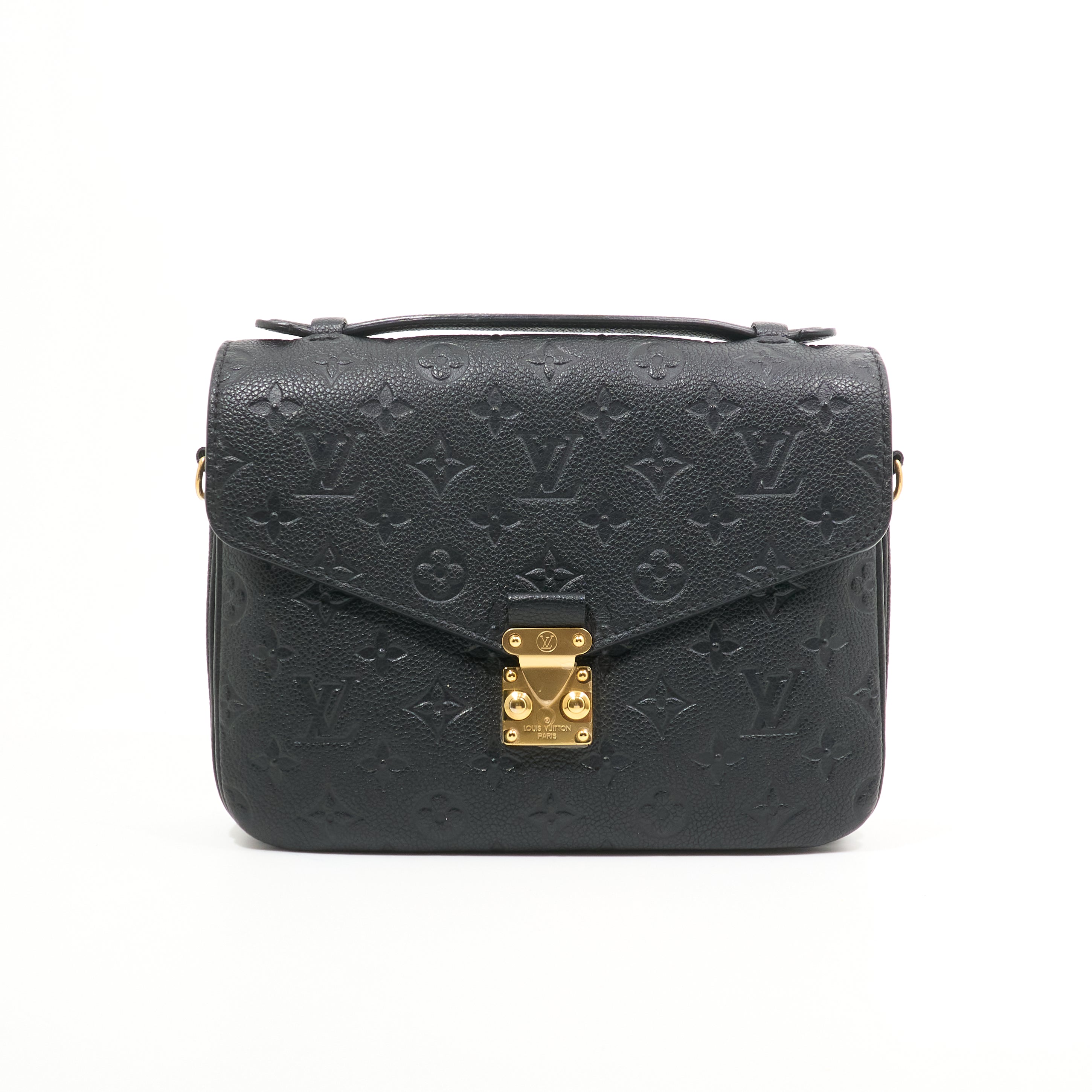 Louis Vuitton Pochette Metis Black Empreinte Leather Bag