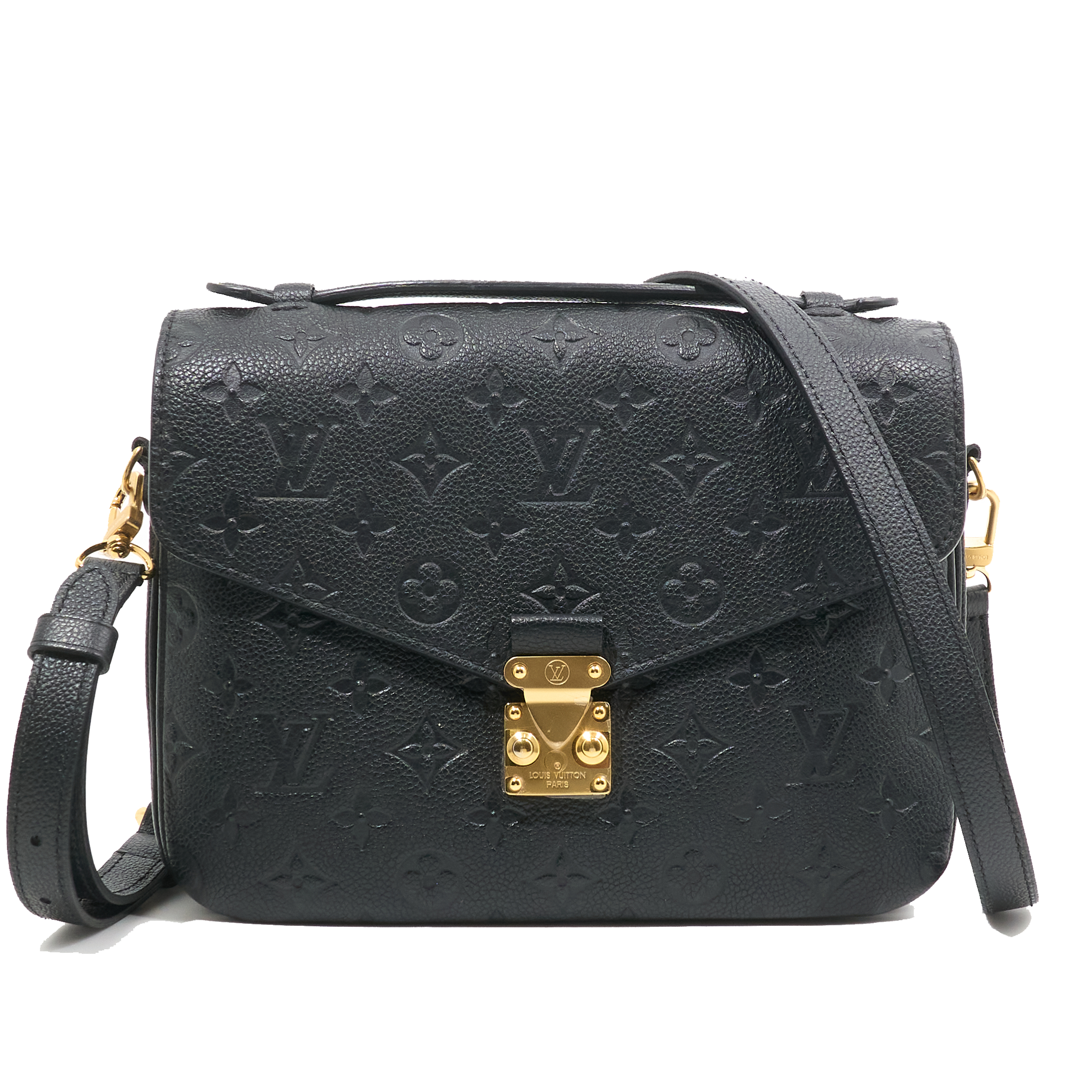 Louis Vuitton Pochette Metis Black Empreinte Leather Bag