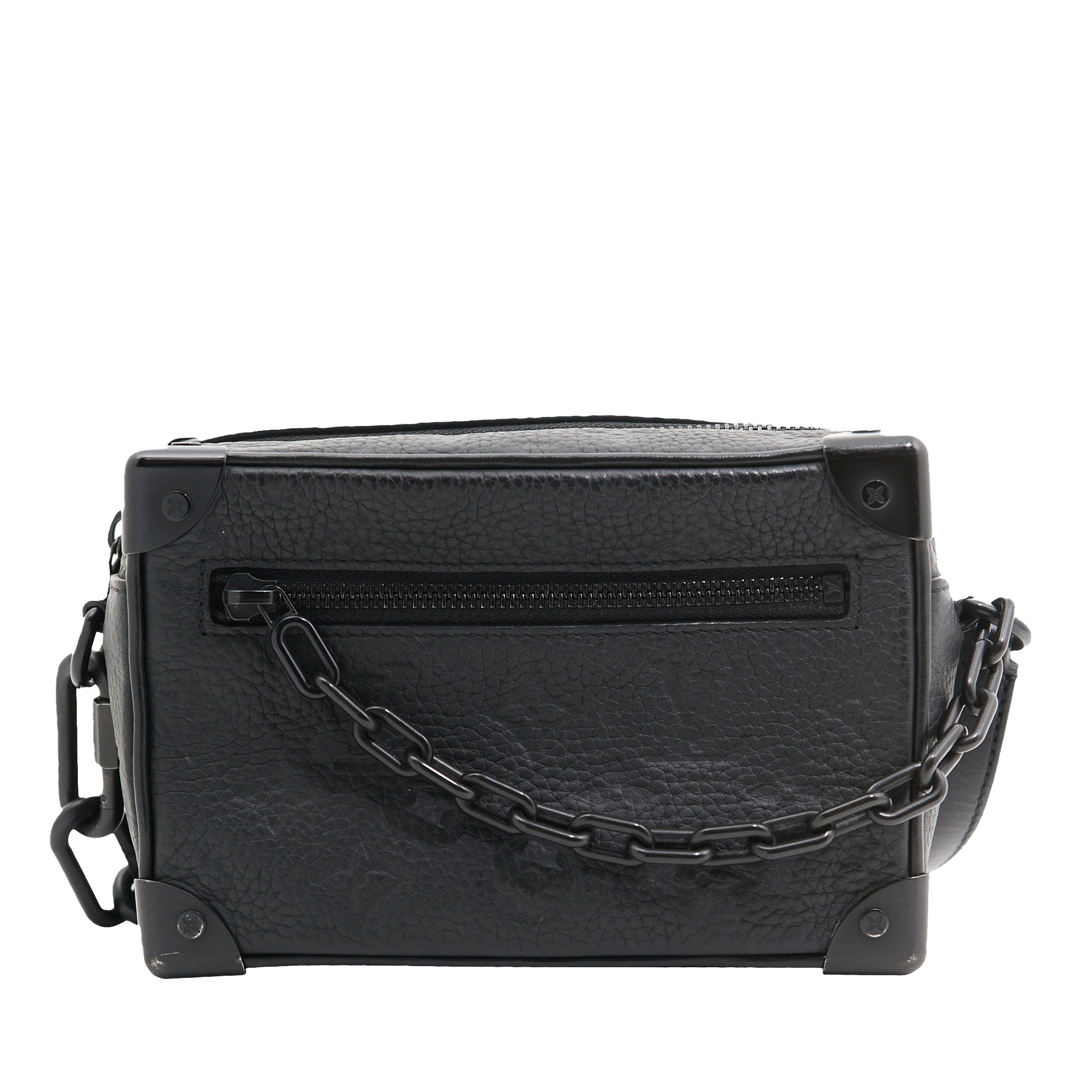 Louis Vuitton Leather Soft Trunk in Black BHW