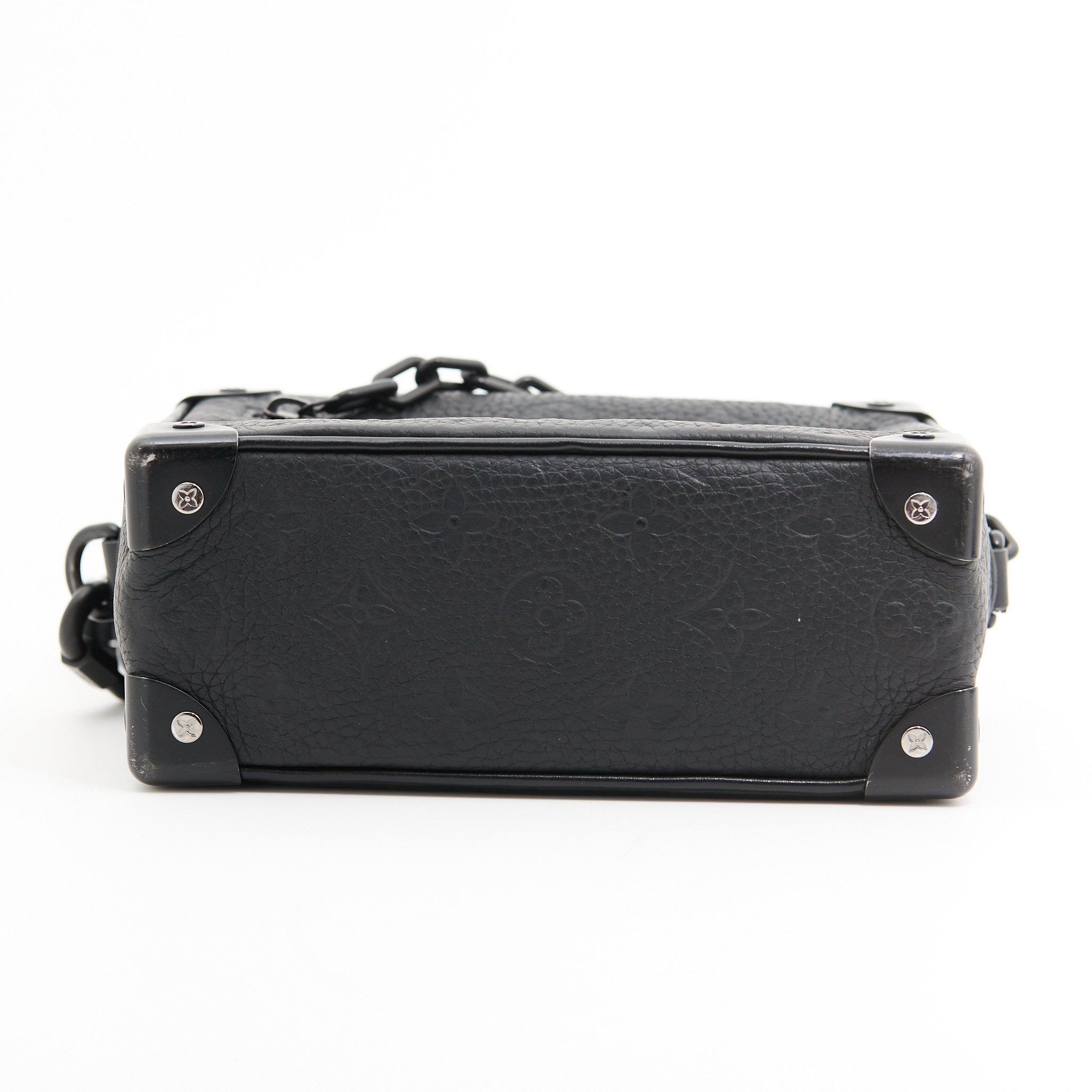 Louis Vuitton Leather Soft Trunk in Black BHW
