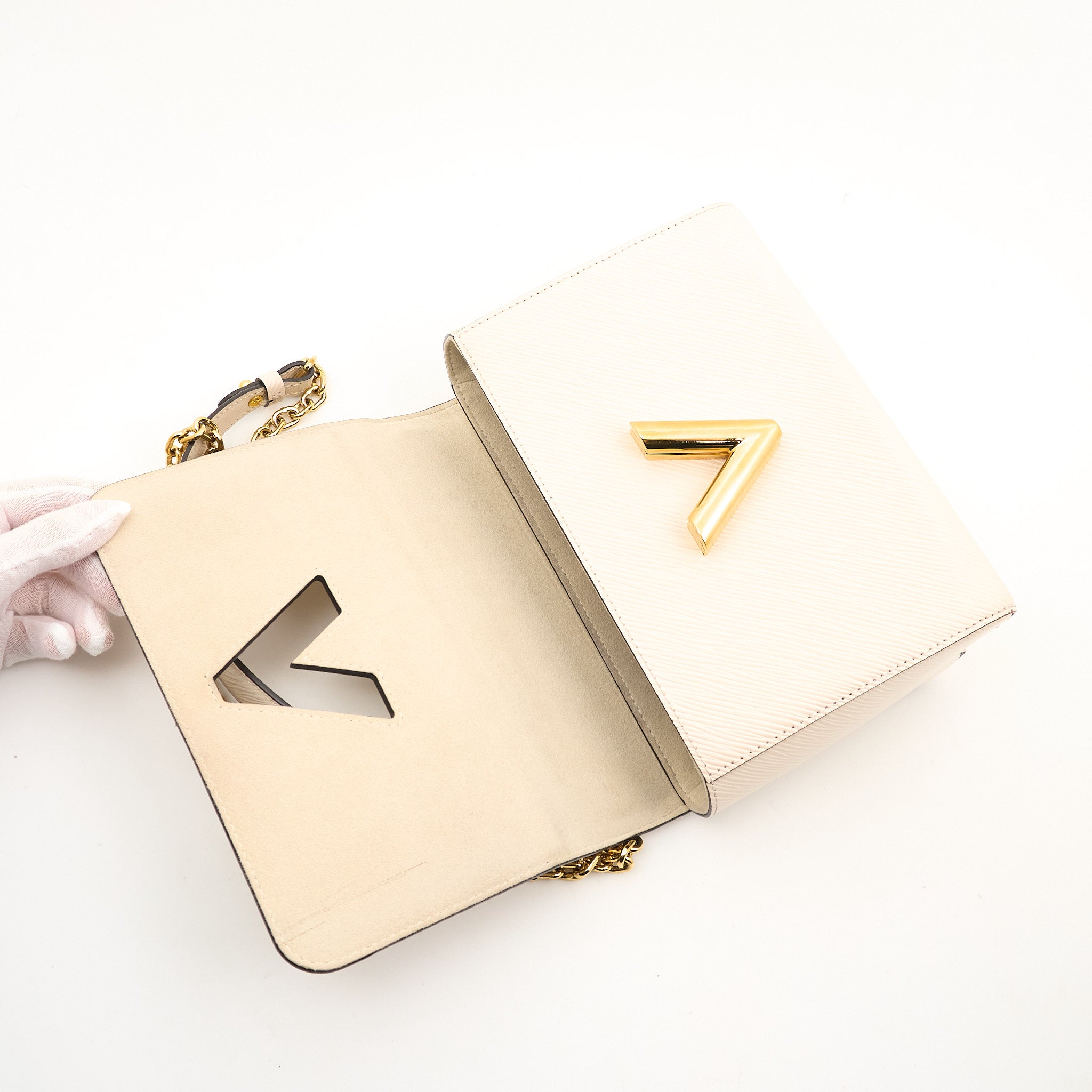 Louis Vuitton Twist MM Cream Bag