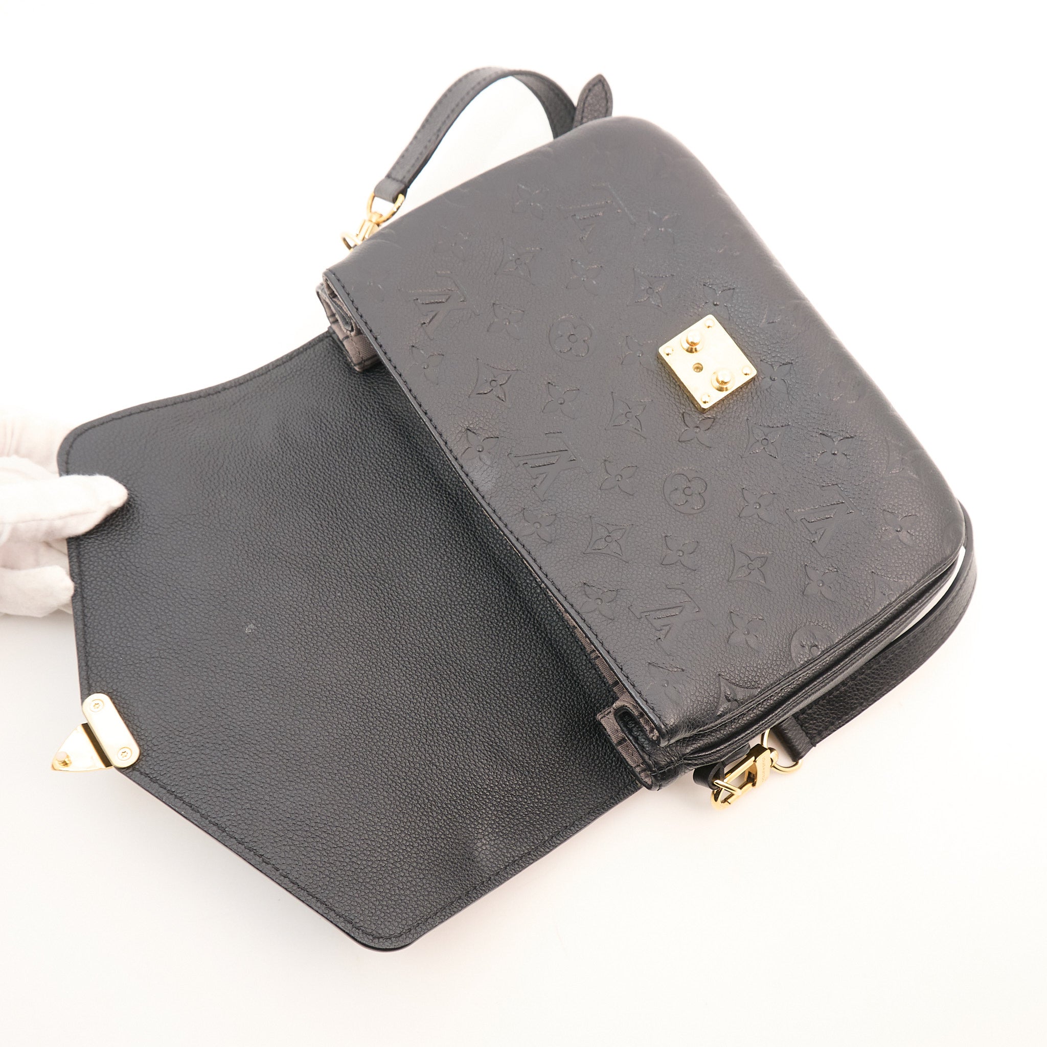 Louis Vuitton Monogram Empreinte Pochette Métis in Black