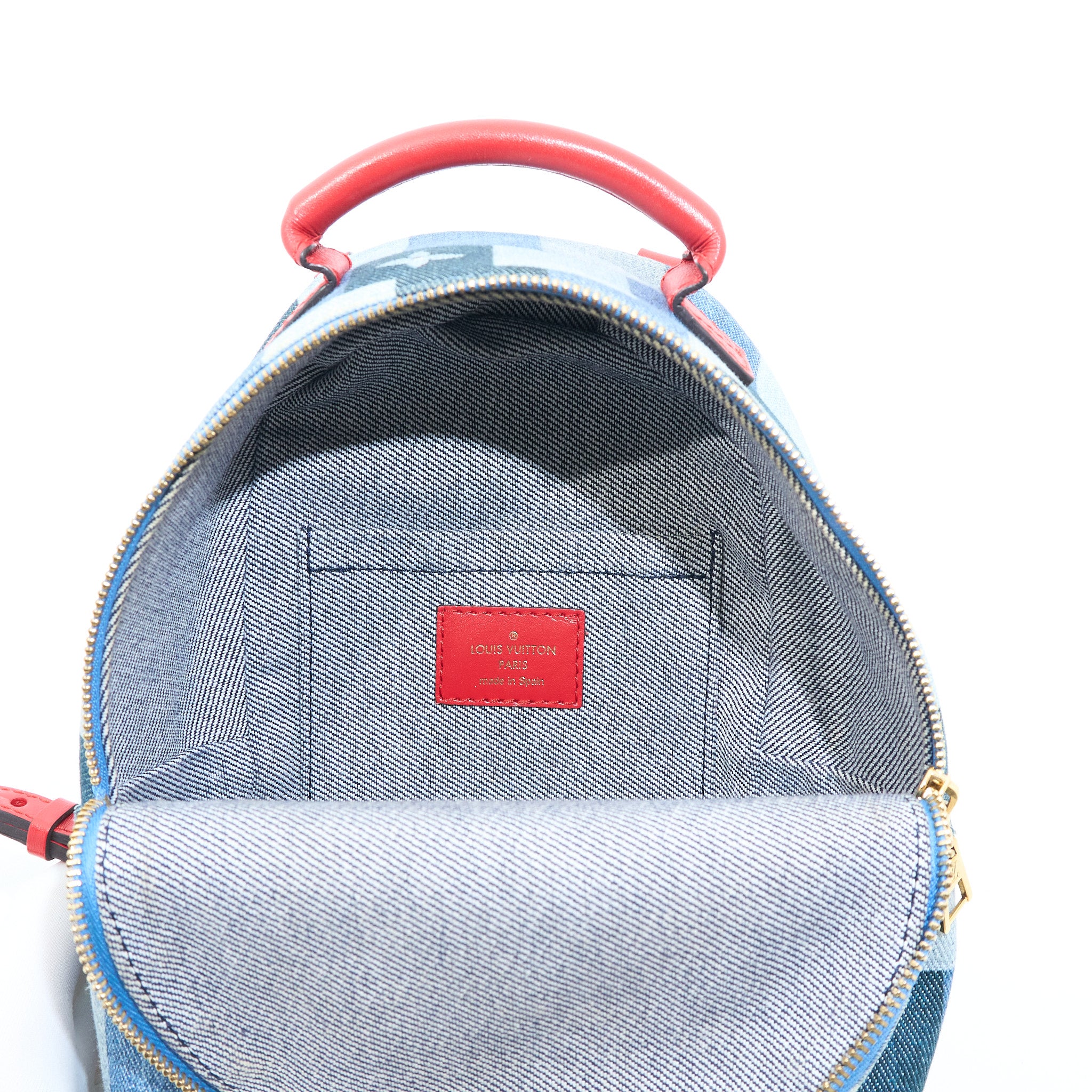Louis Vuitton Palm Springs Mini Denim Backpack