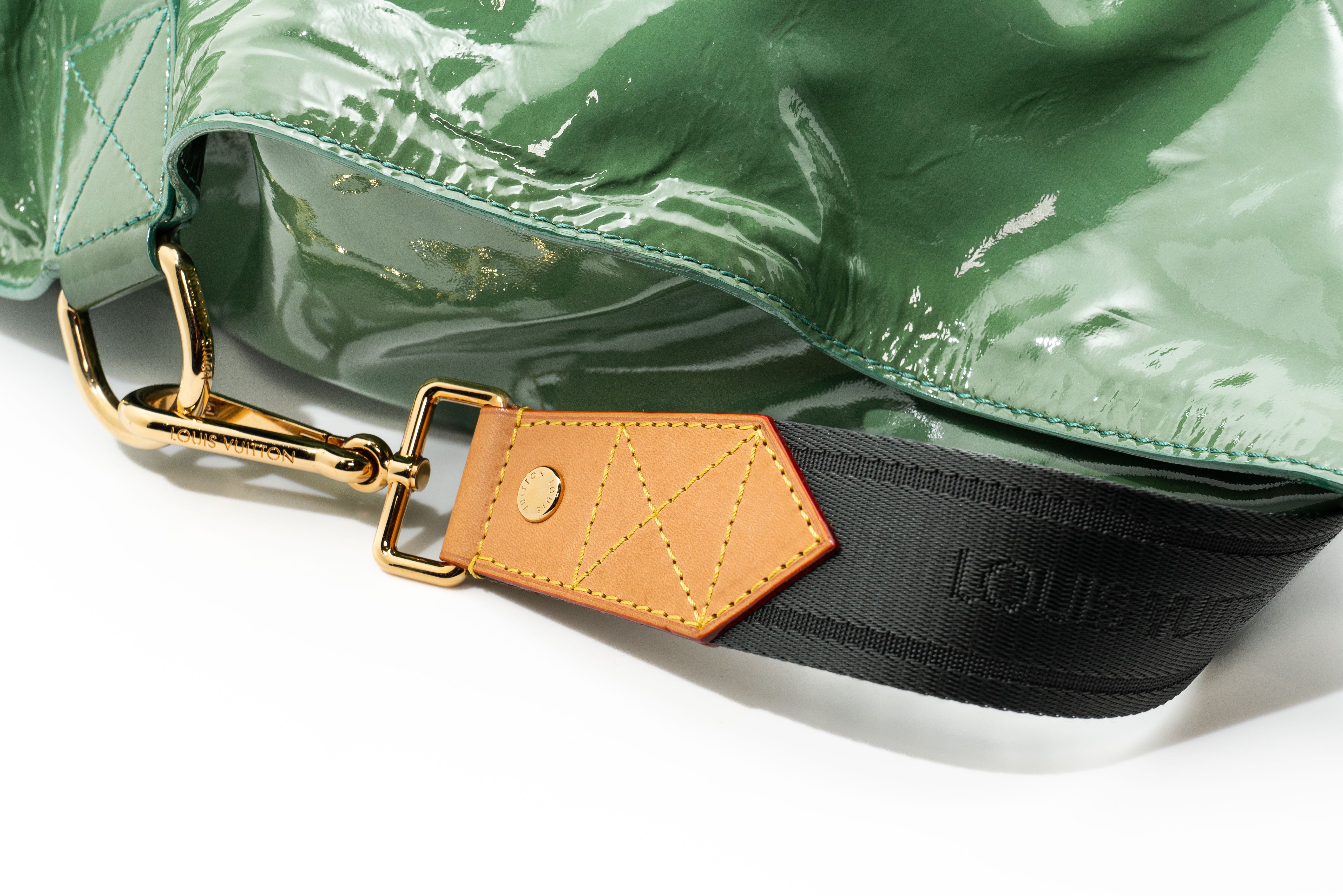 Louis Vuitton Patent Raindrop Besace in Green