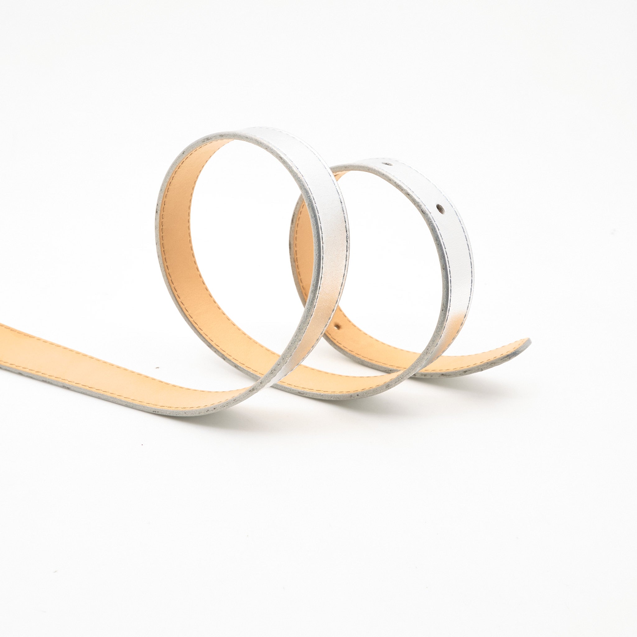 Louis Vuitton Silver Leather Belt