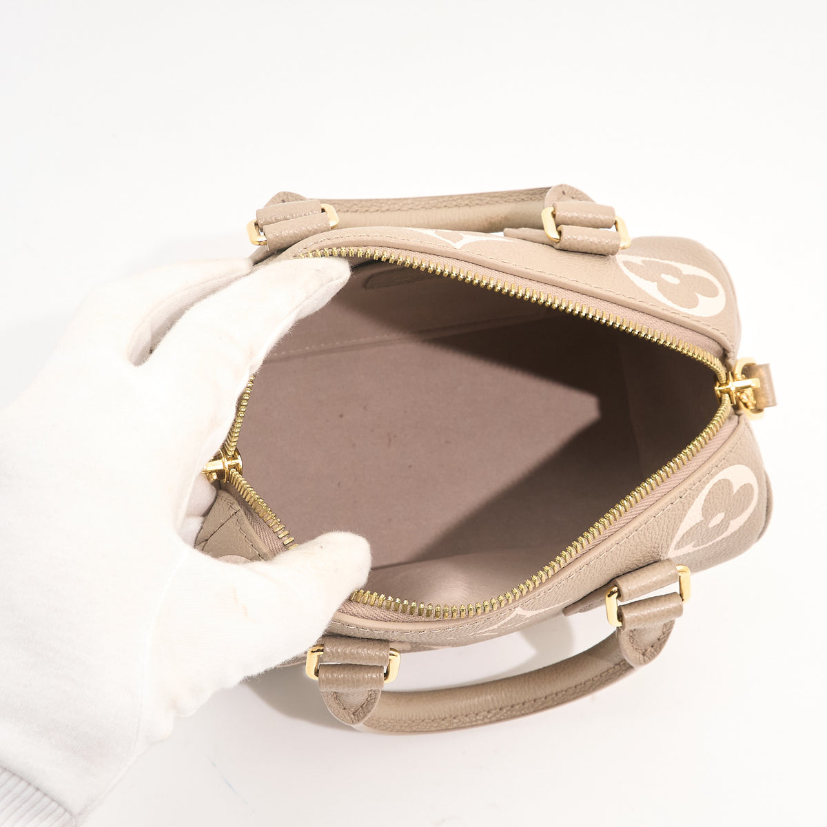 Louis Vuitton Bandoulière Speedy 20 Bi-Colour Empreinte Bag