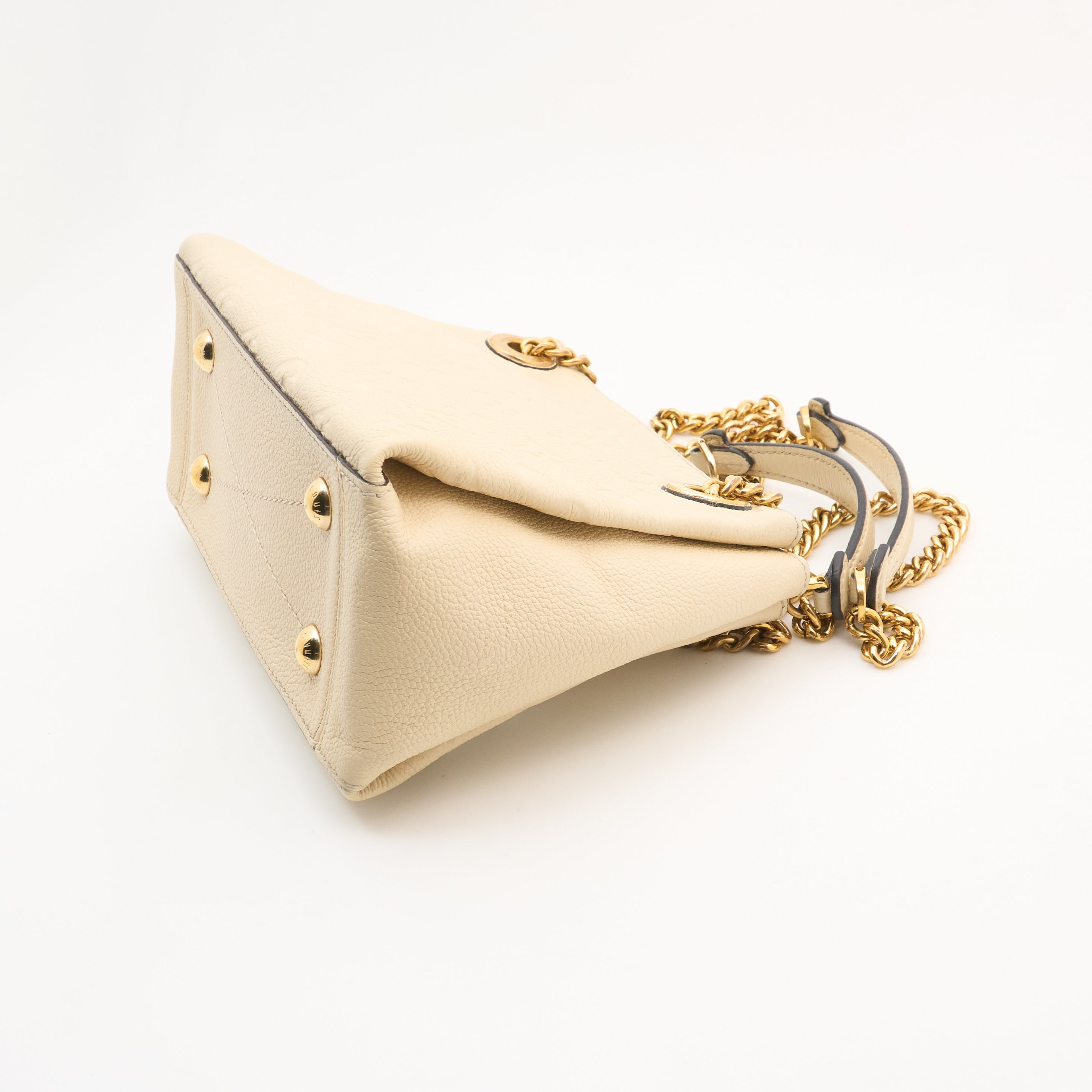 Louis Vuitton Surène BB Handbag in Cream Monogram Empreinte Leather